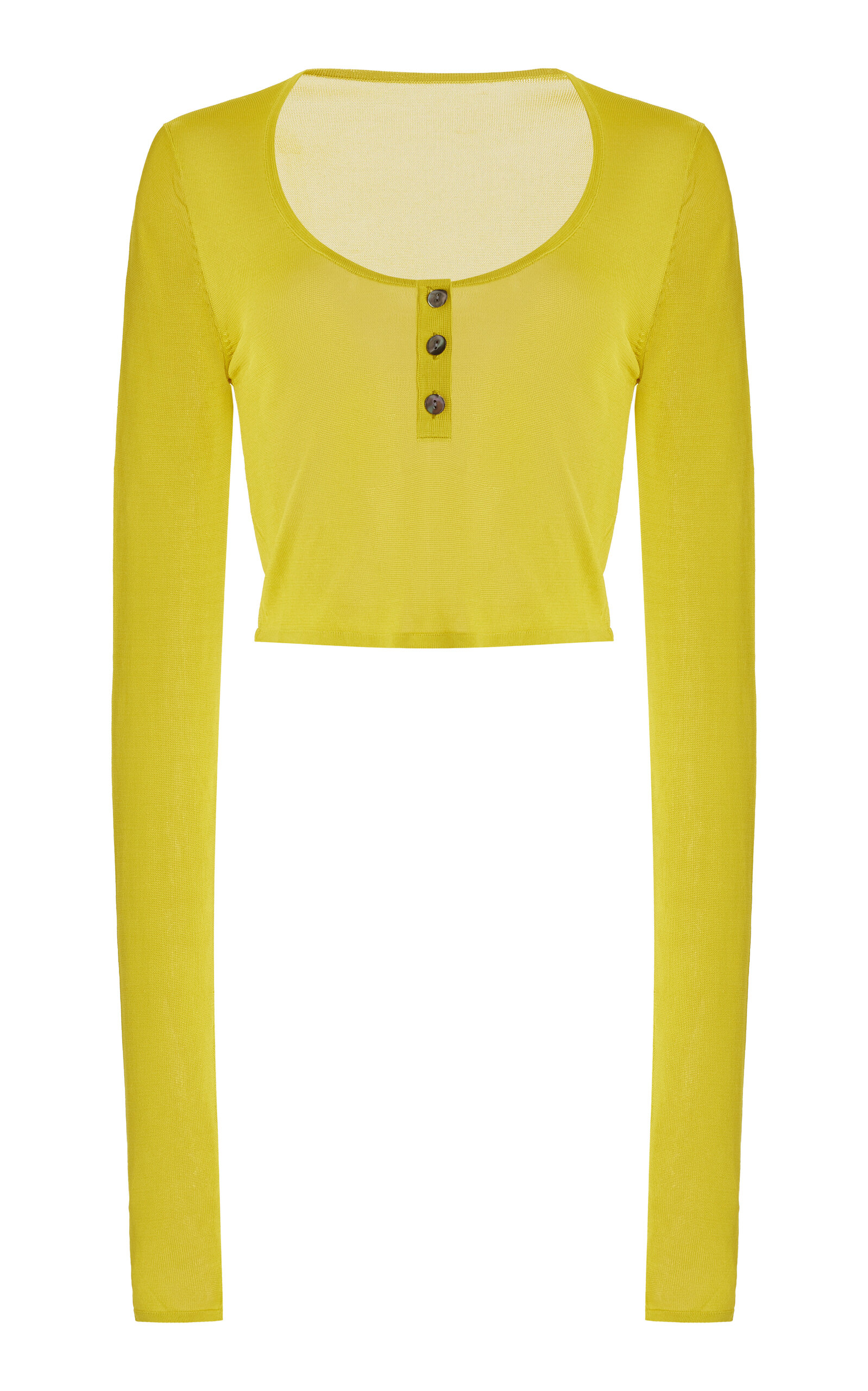 Brandon Maxwell The Wylder Cropped Henley Top