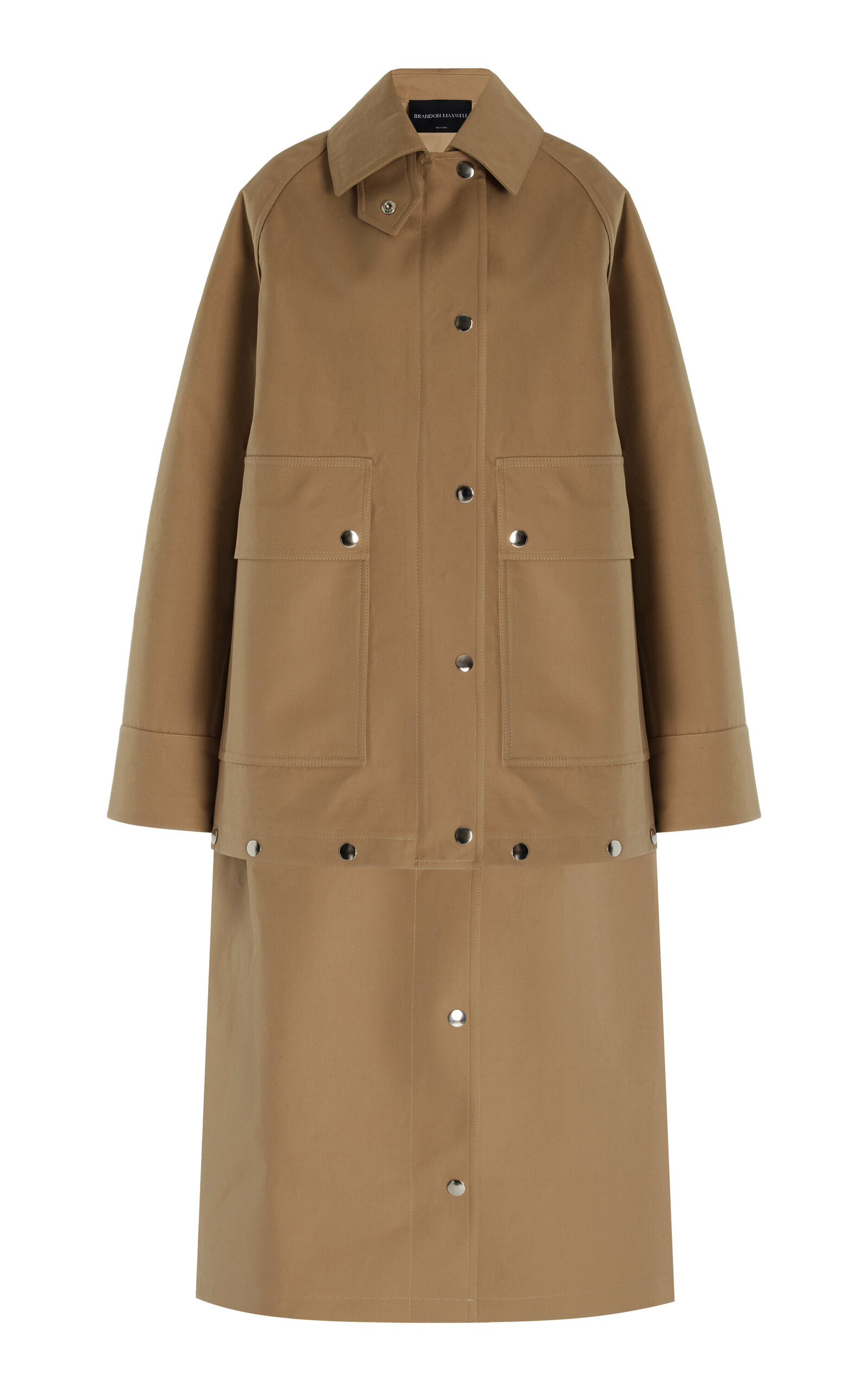 Brandon Maxwell The Chandler Oversized Cotton Jacket In Brown