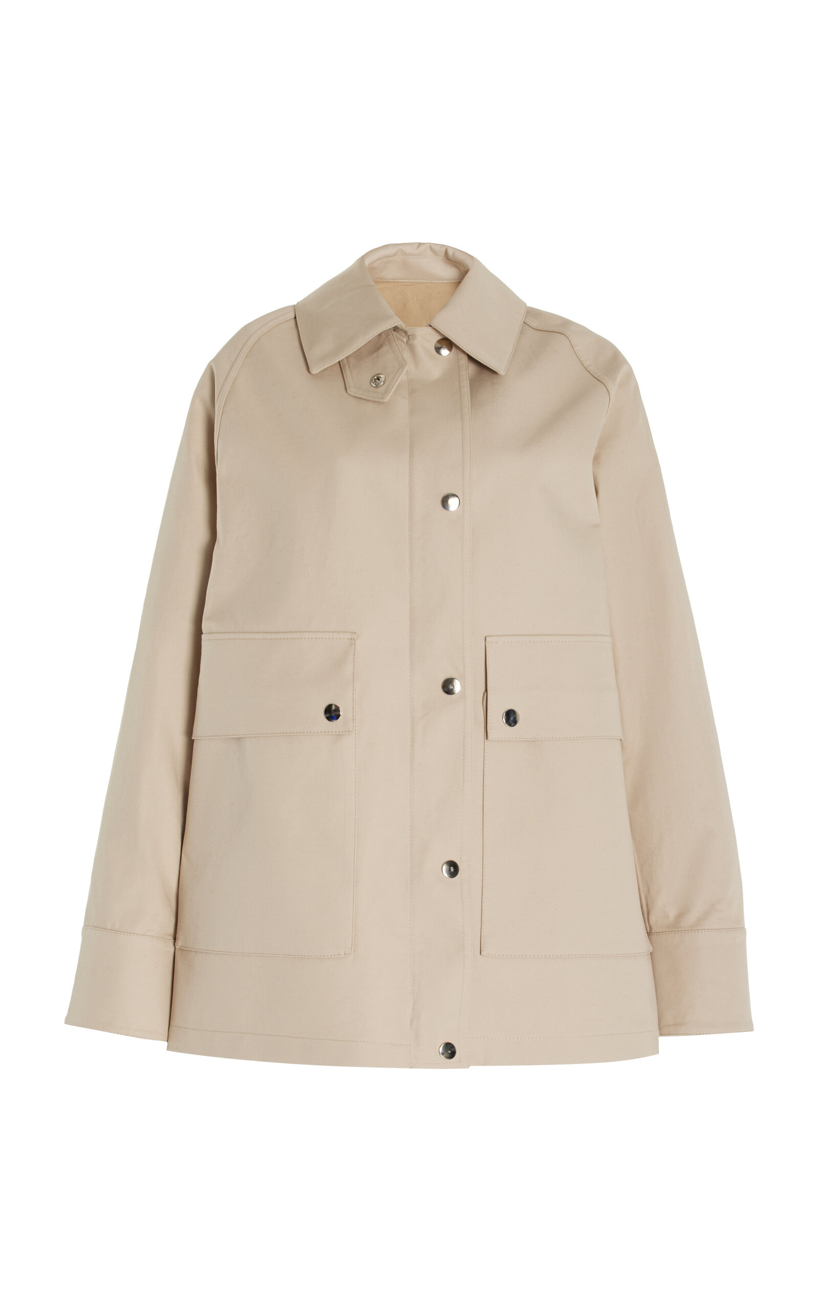 Brandon Maxwell The Celine Oversized Cotton-Gabardine Jacket - Khaki - XS/S