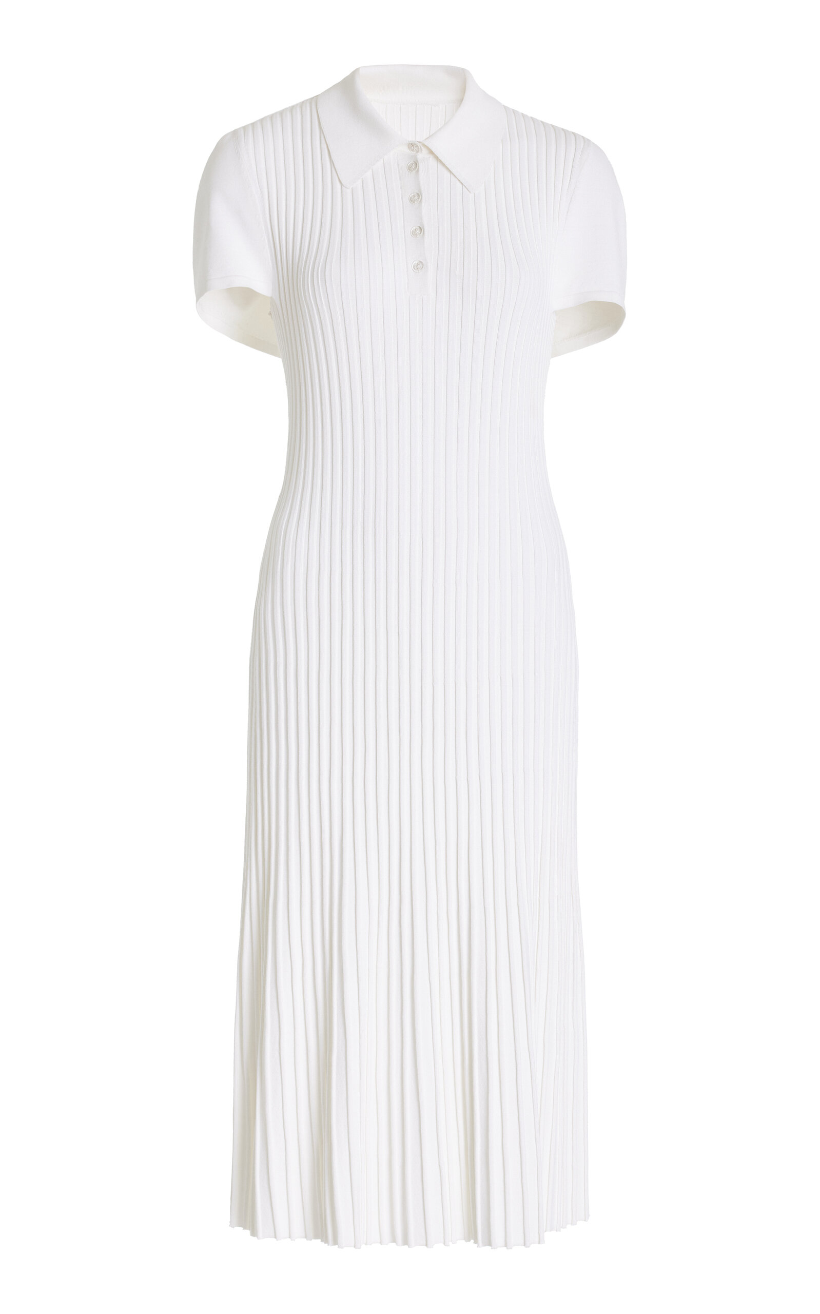 Brandon Maxwell The Joyce Pleated Knit Midi Dress - Women's Clothing