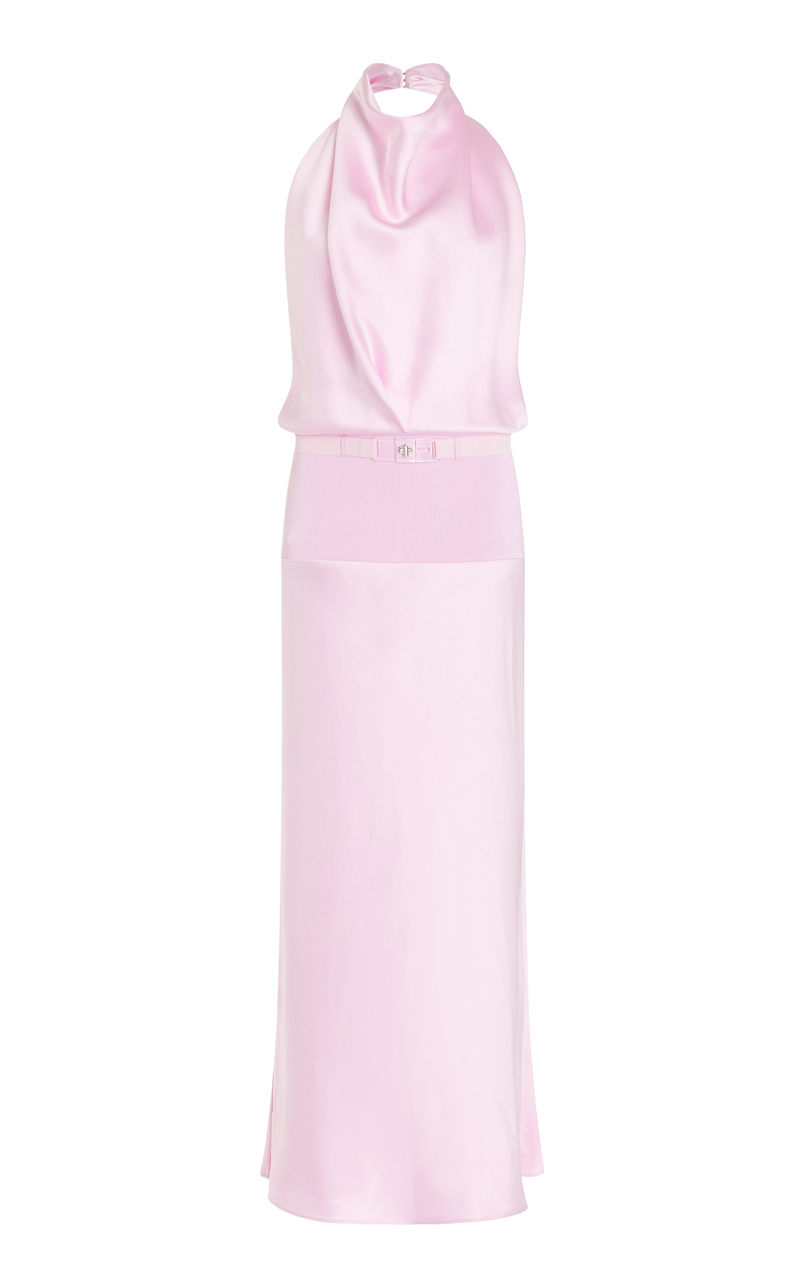 Brandon Maxwell The Larissa Backless Midi Dress In Light Pink