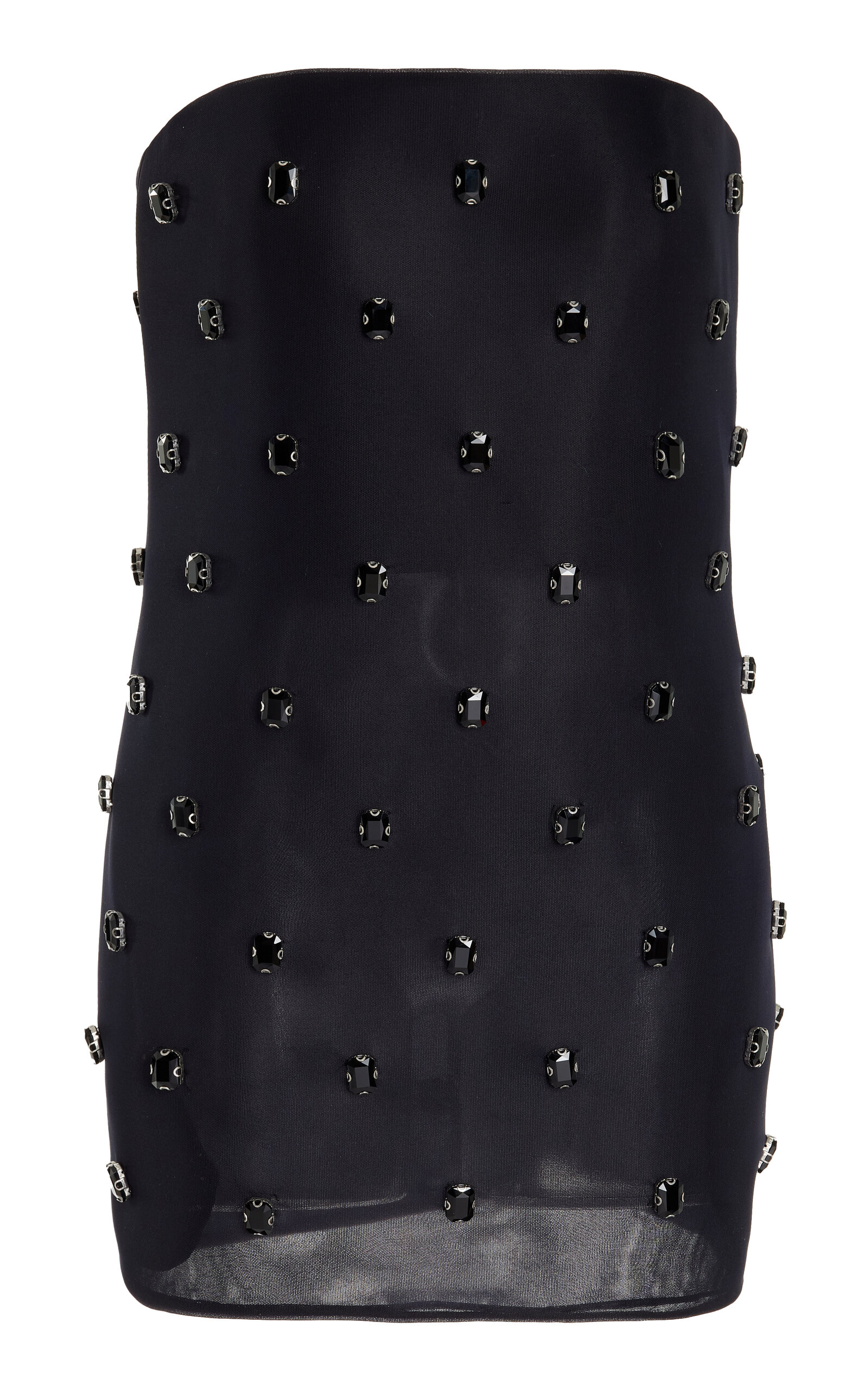 Brandon Maxwell The Kayla Petal-embroided Mini Dress In Black