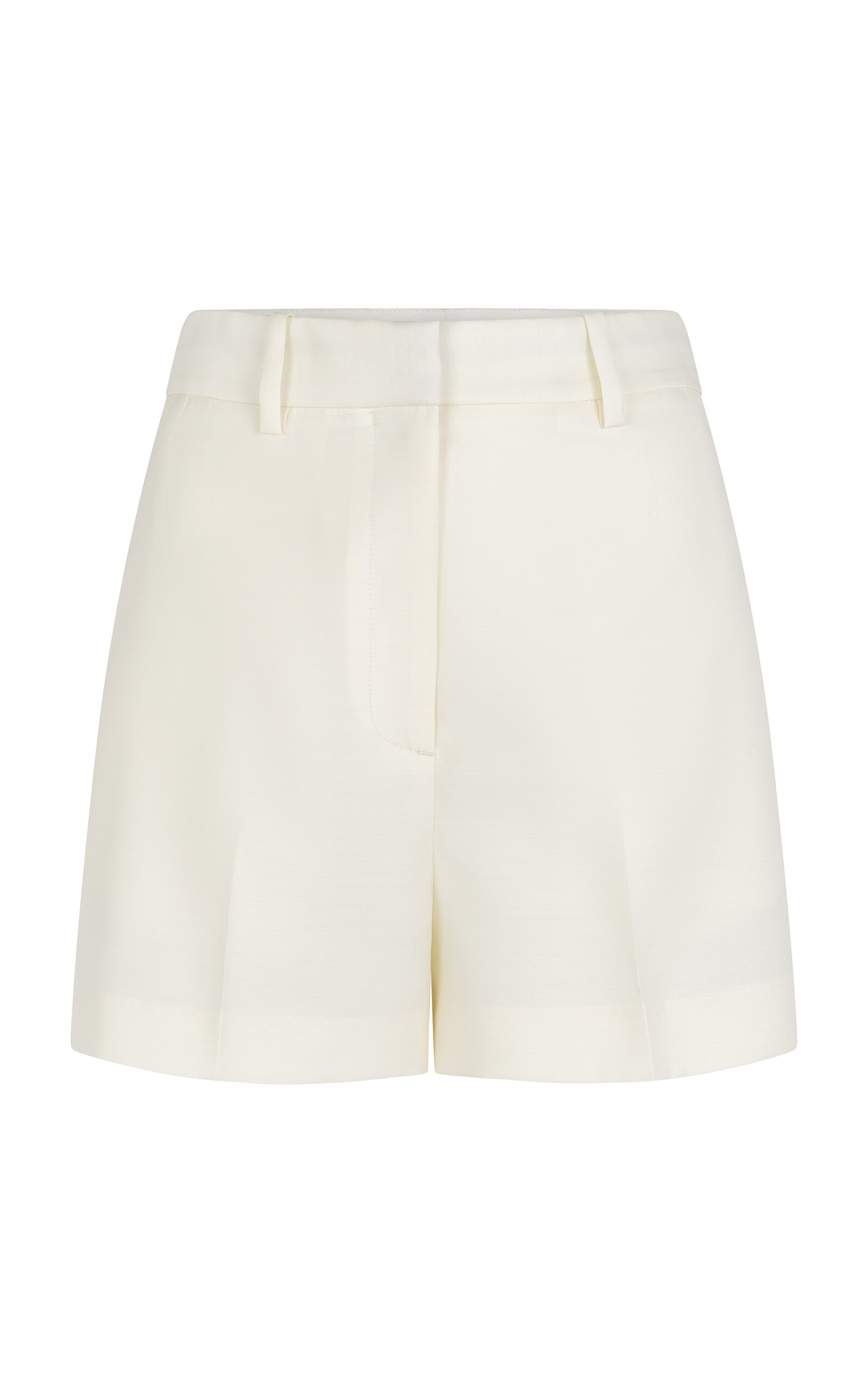 Heirlome Pilar High-Rise Wool-Silk Shorts