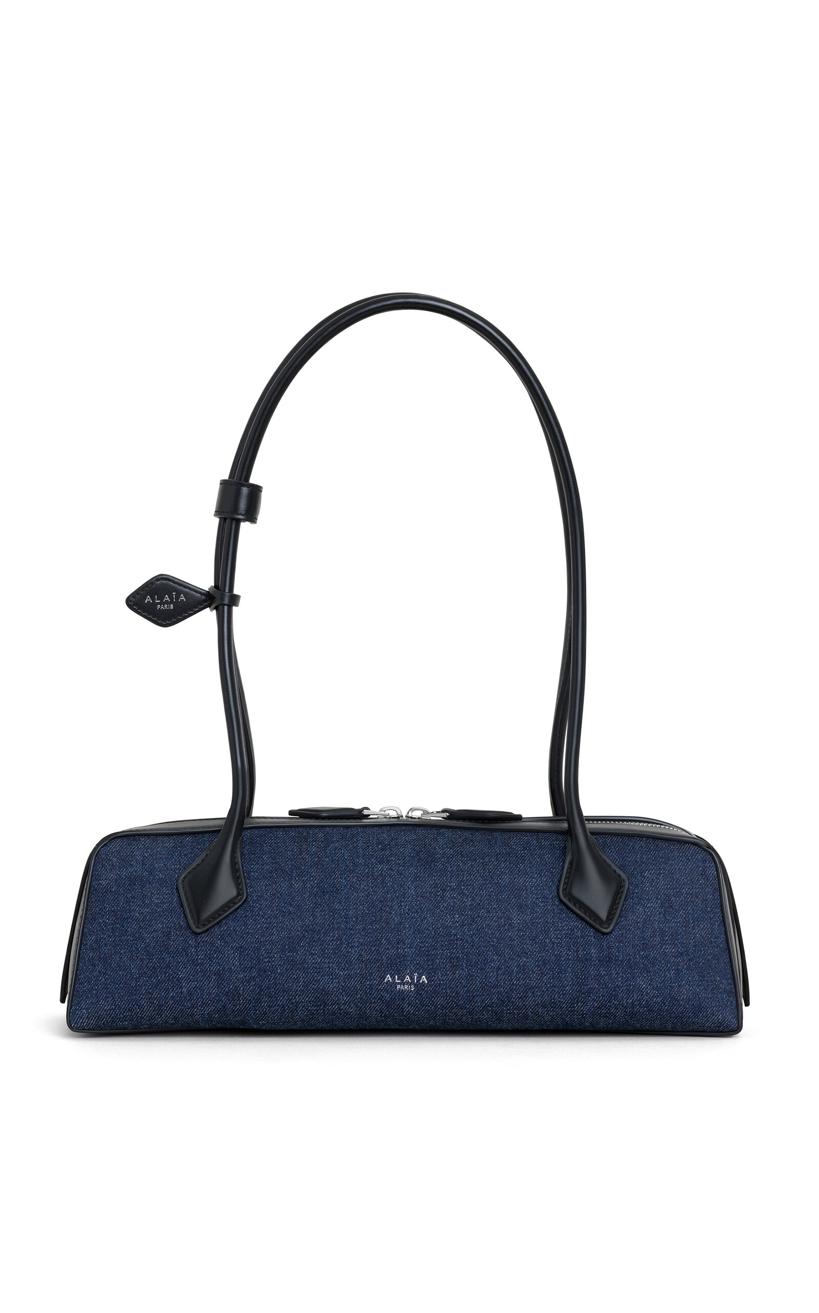 ALAÏA Le Teckel Medium Denim Shoulder Bag