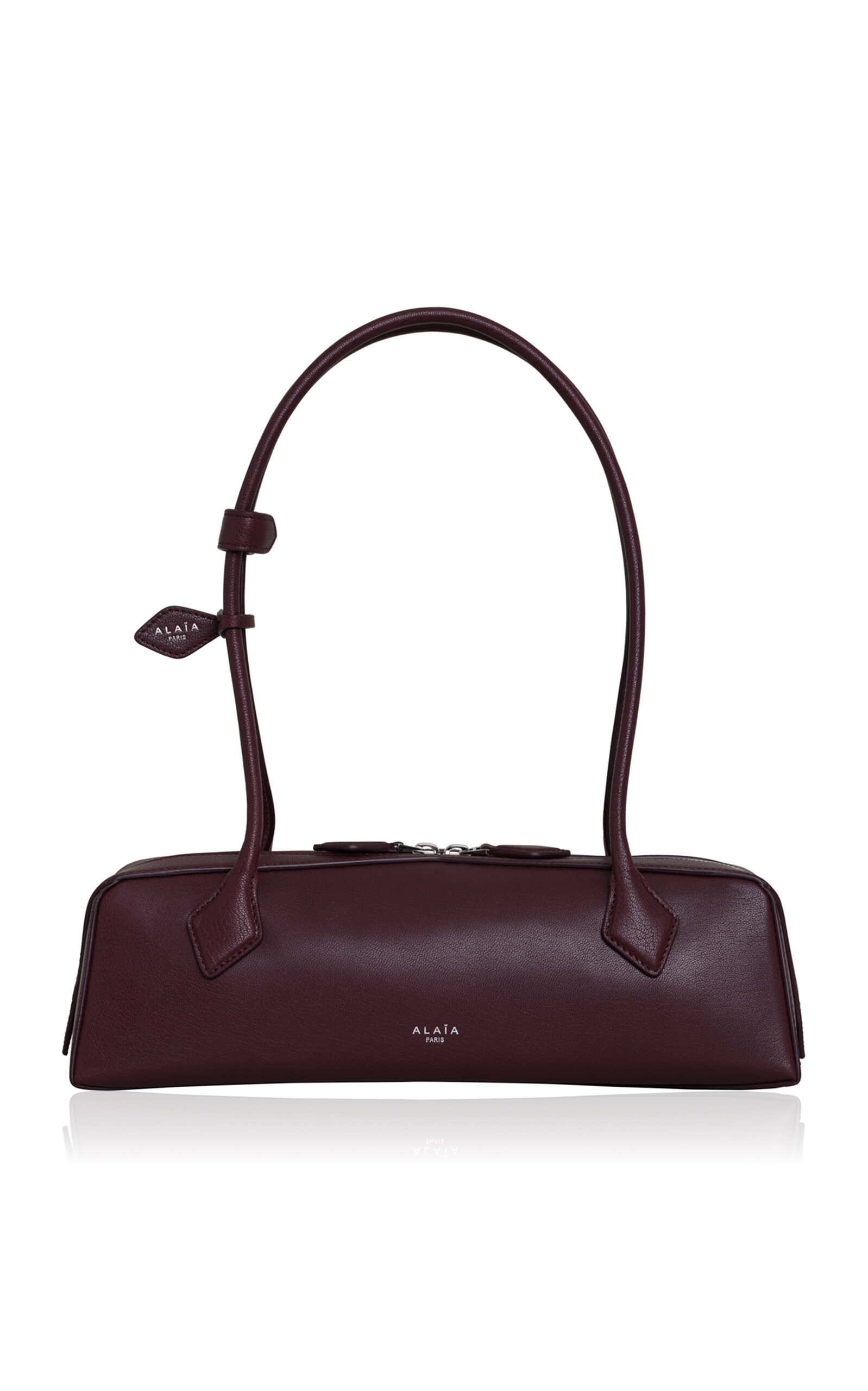 ALAÏA Le Teckel Medium Leather Shoulder Bag - Burgundy - OS