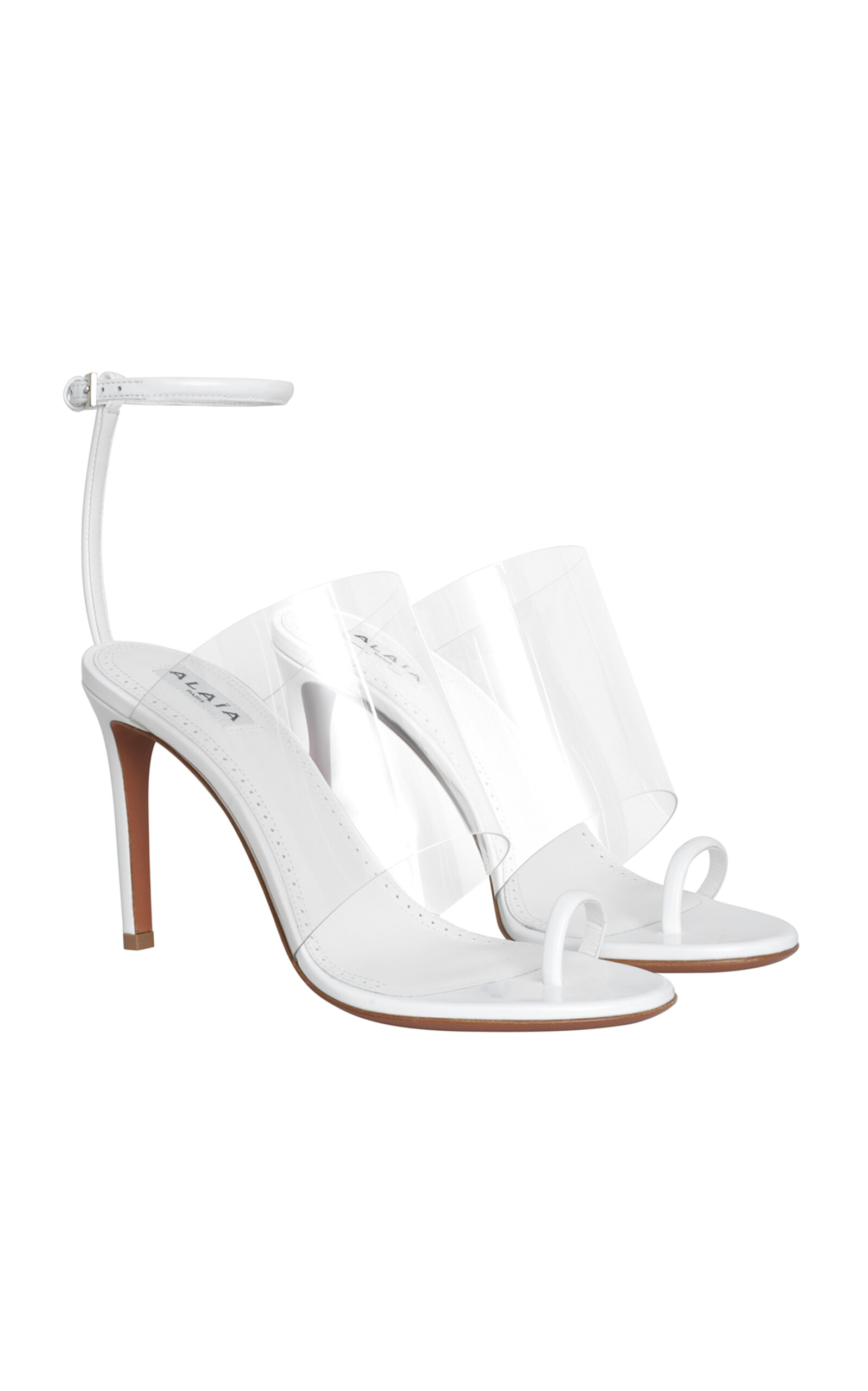 ALAÏA Asymmetric PU-Leather Sandals