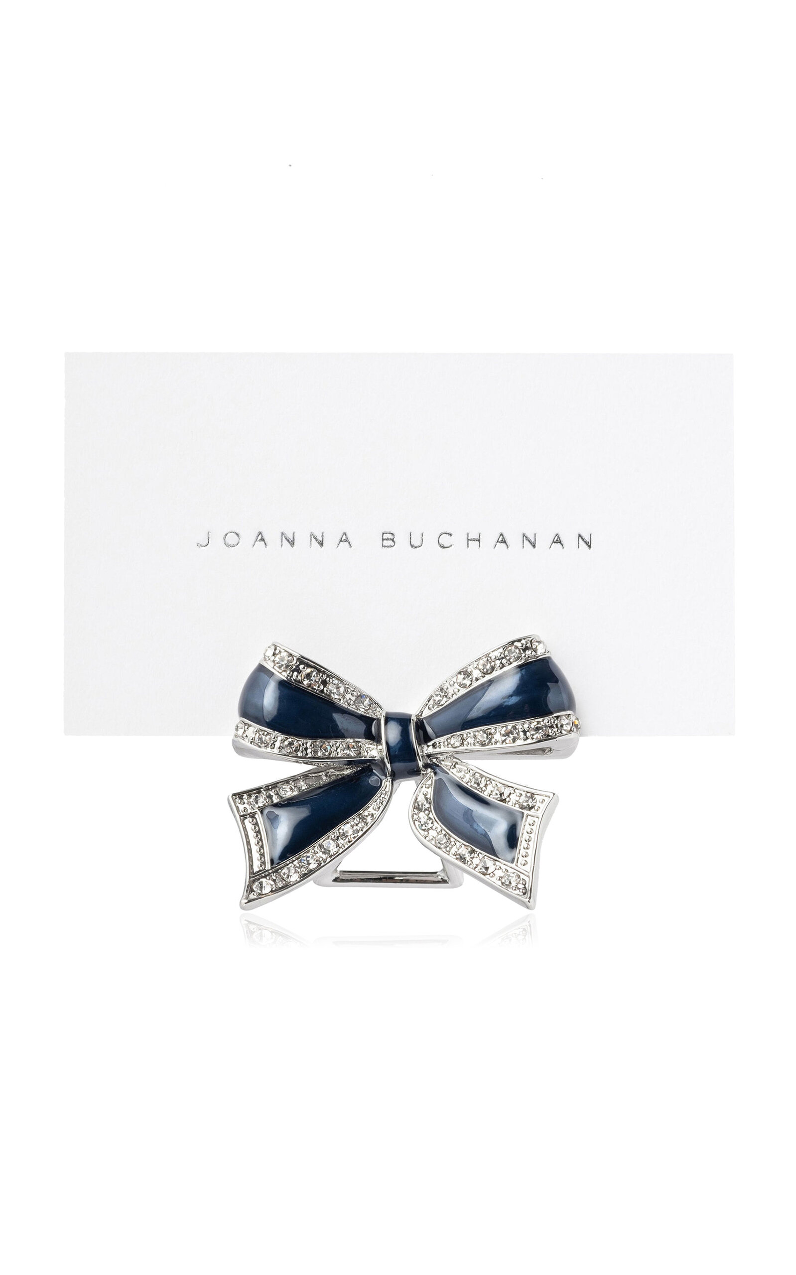 Joanna Buchanan Bow Placecard Holder In Navy