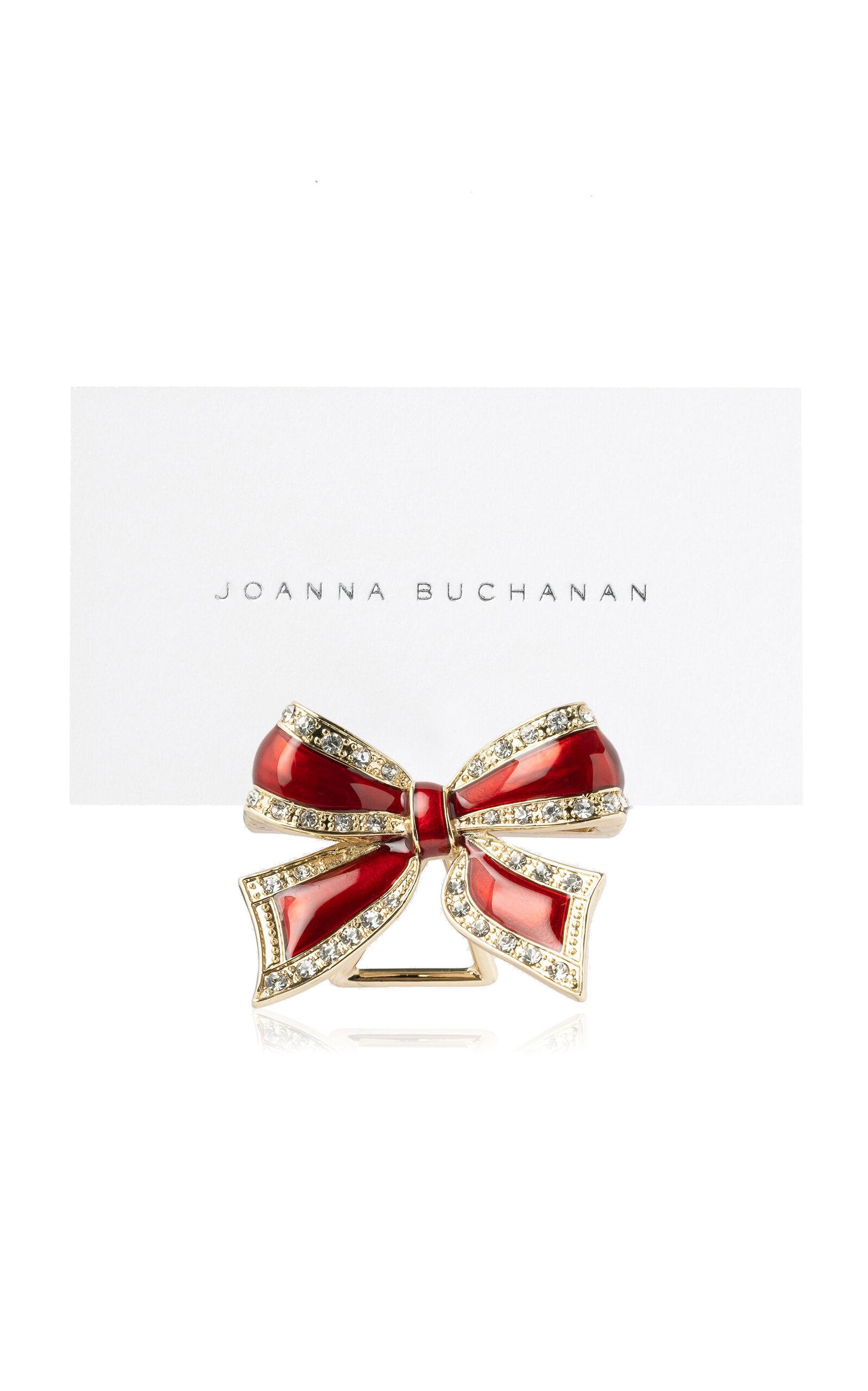 Joanna Buchanan Enamel Bow Placecard Holders 4-piece Set In Red