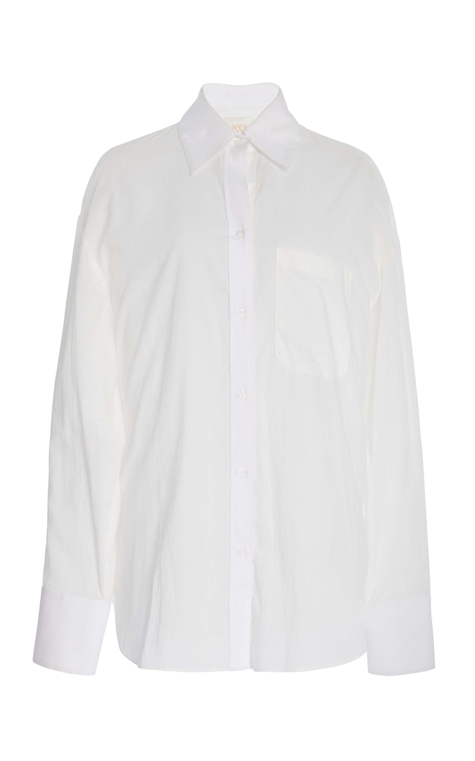 Twp Womens White Object Of Affection Beads -embellishment Stretch-cotton Blend Shirt In White