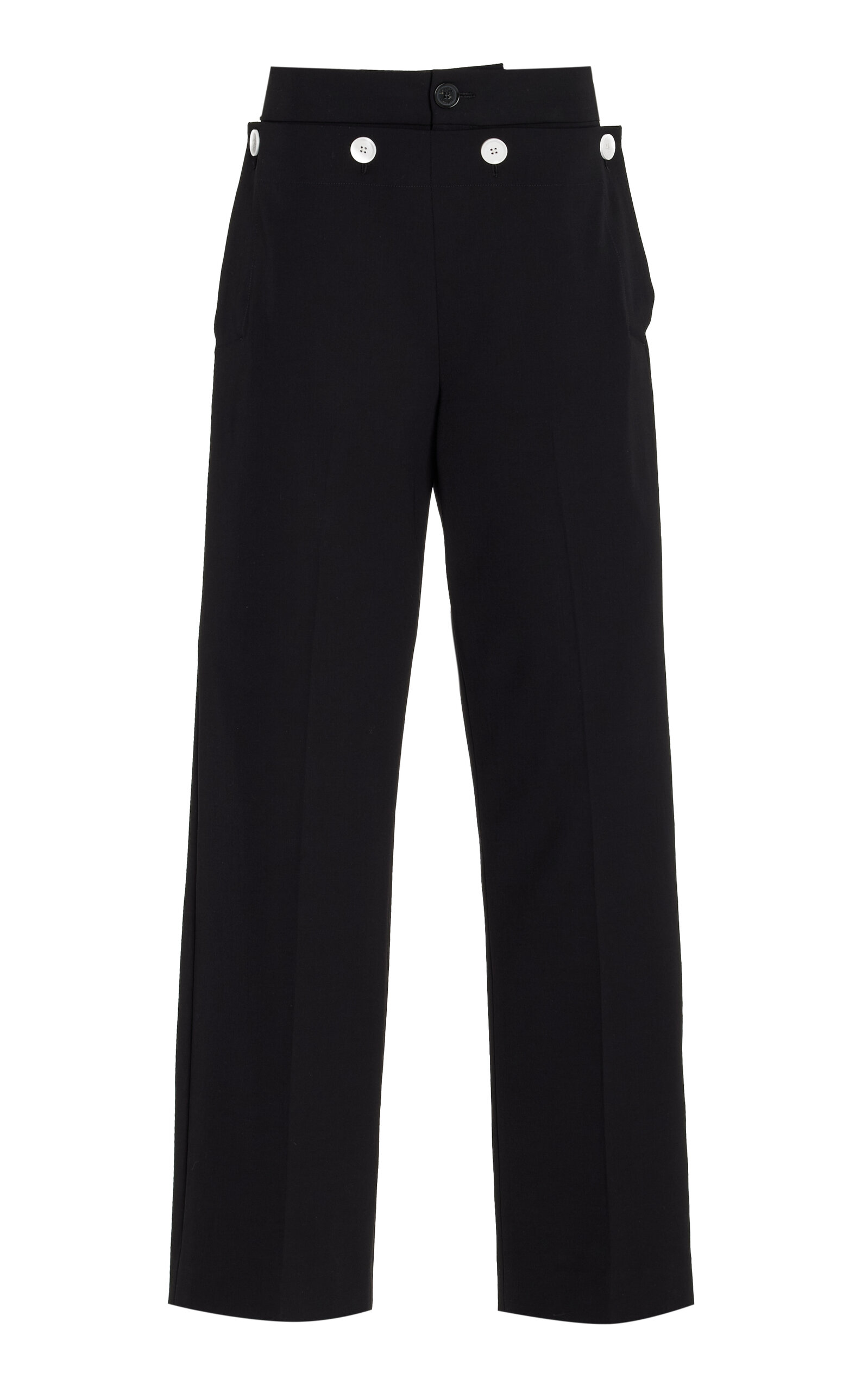 Proenza Schouler Oliver Wool Gabardine Pants In Black