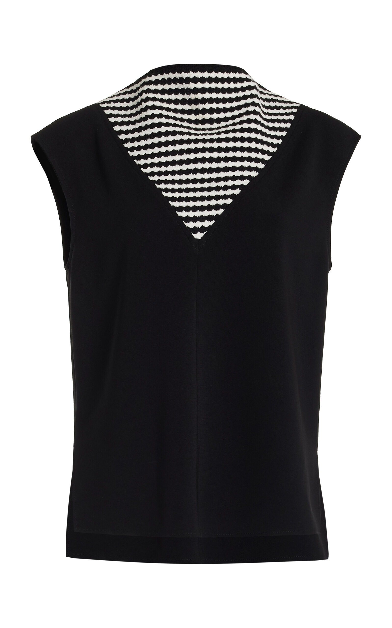 Shop Proenza Schouler Prescott Knit Crepe Top In Black