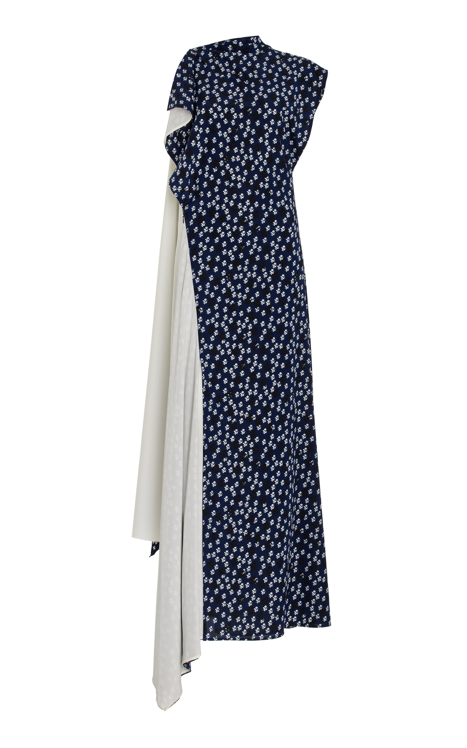 Proenza Schouler Devyn Sash-Detailed Silk-Blend Dress - Navy