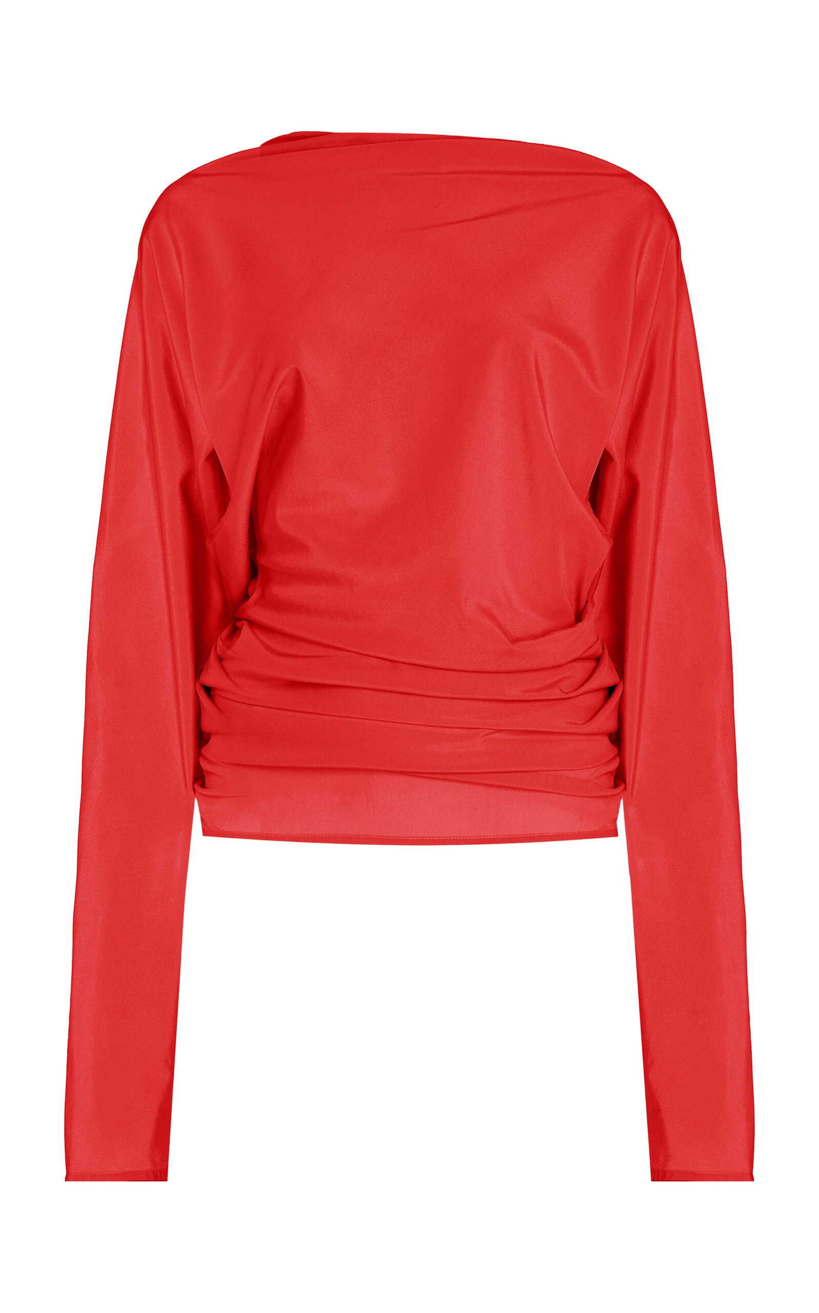 Shop Proenza Schouler Keegan Silk-blend Top In Red