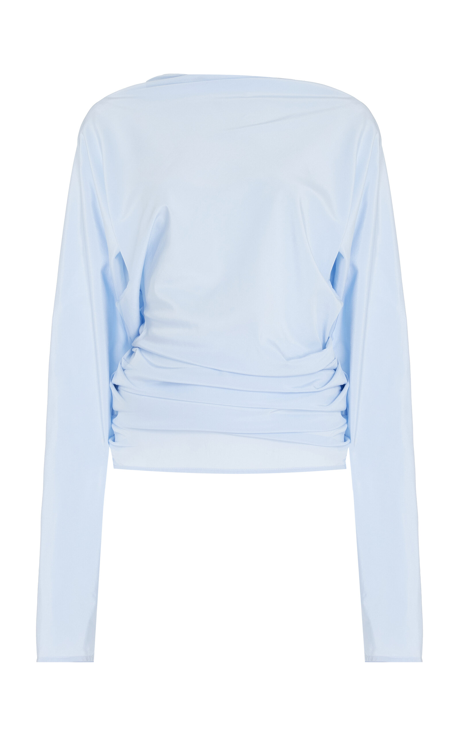 Shop Proenza Schouler Keegan Silk-blend Top In Light Blue