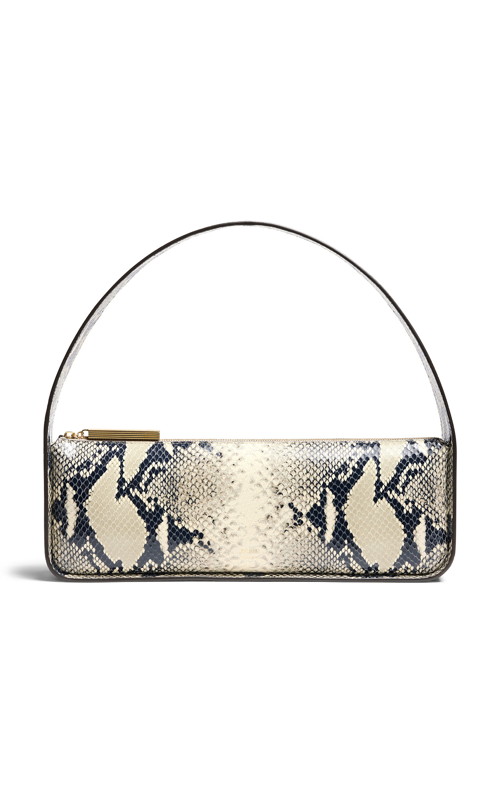 Khaite Lori Python-Effect Leather Baguette Bag