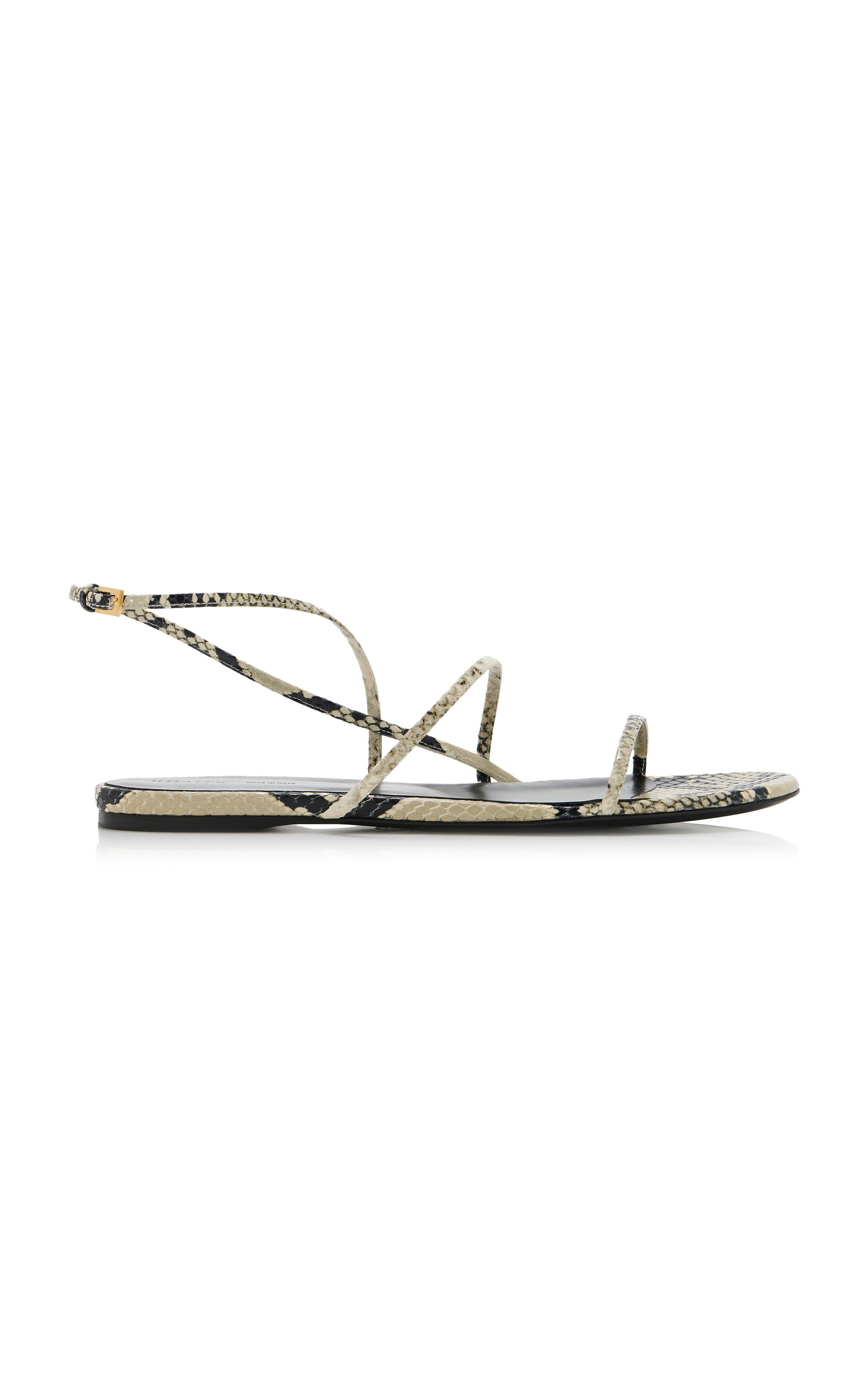 Khaite Loop Python-Effect Leather Sandals - Women's Shoes