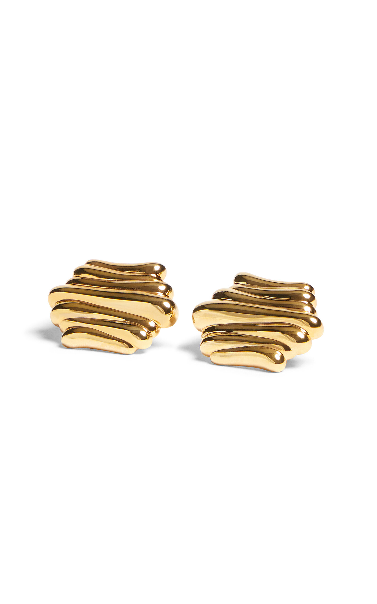 Khaite Crema 18k Gold-plated Earrings In Gold