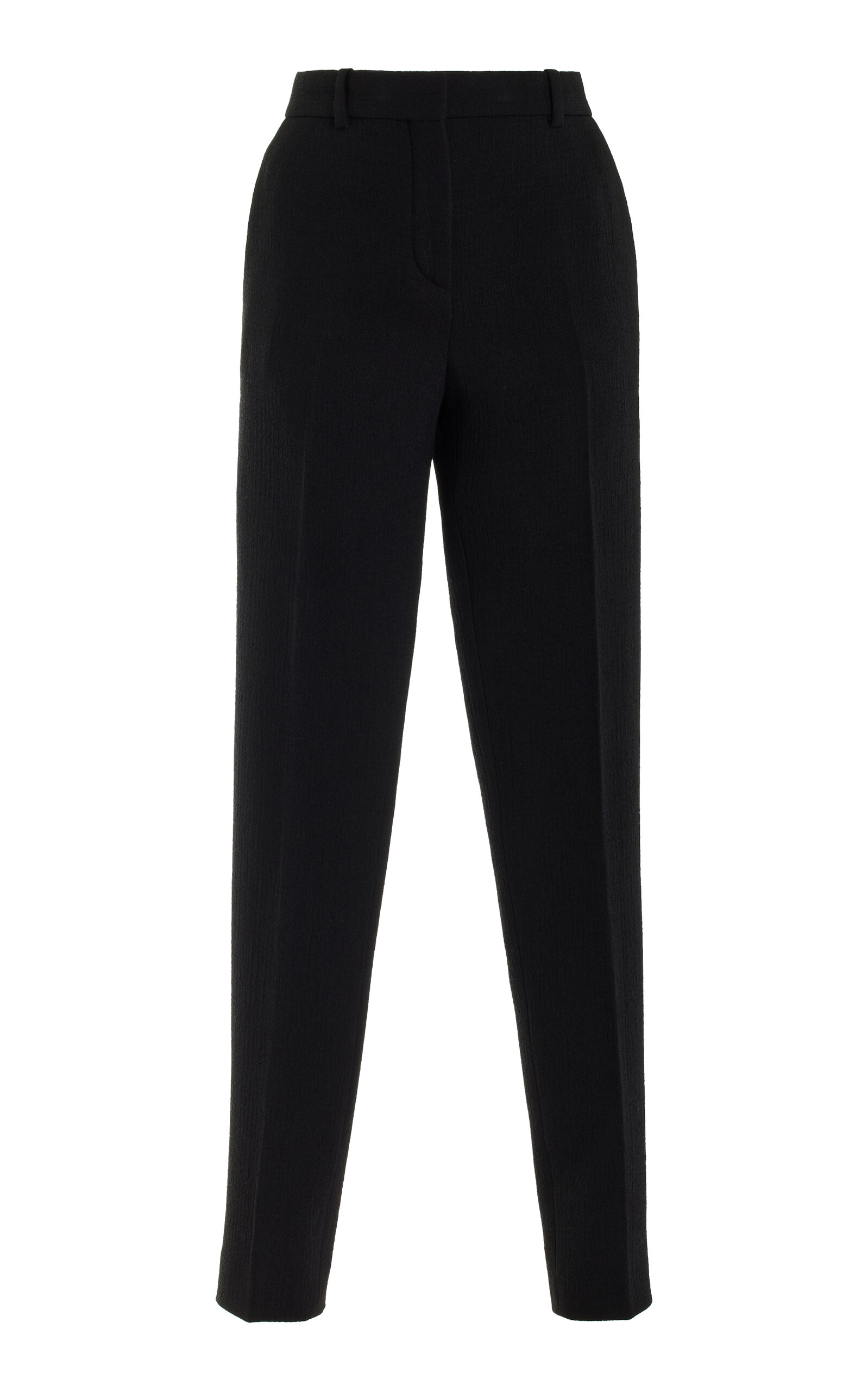 Versace Stretch-Wool Straight-Leg Trousers - Black