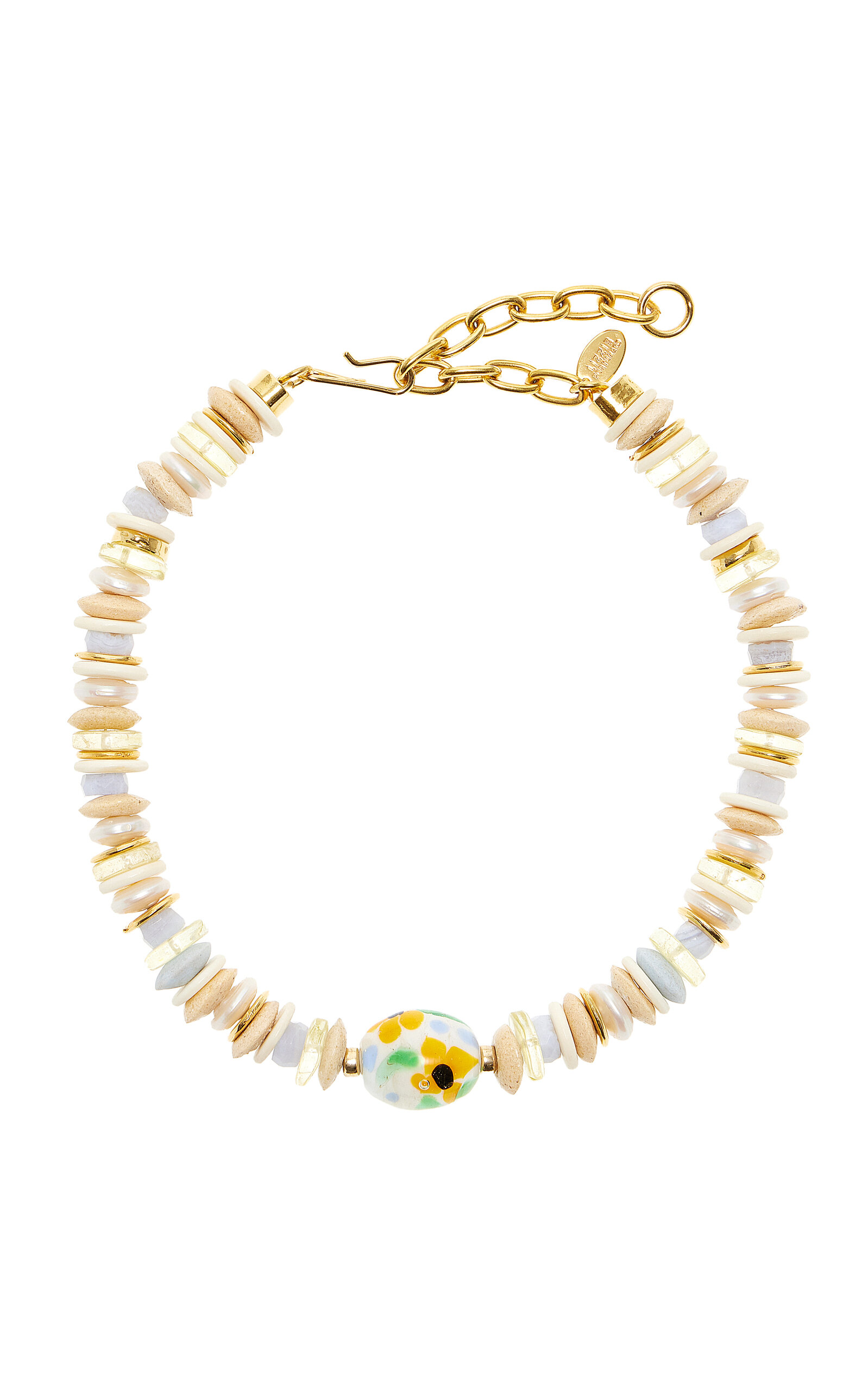 LIZZIE FORTUNATO KADO COLLAR GOLD-PLATED MULTI-STONE NECKLACE