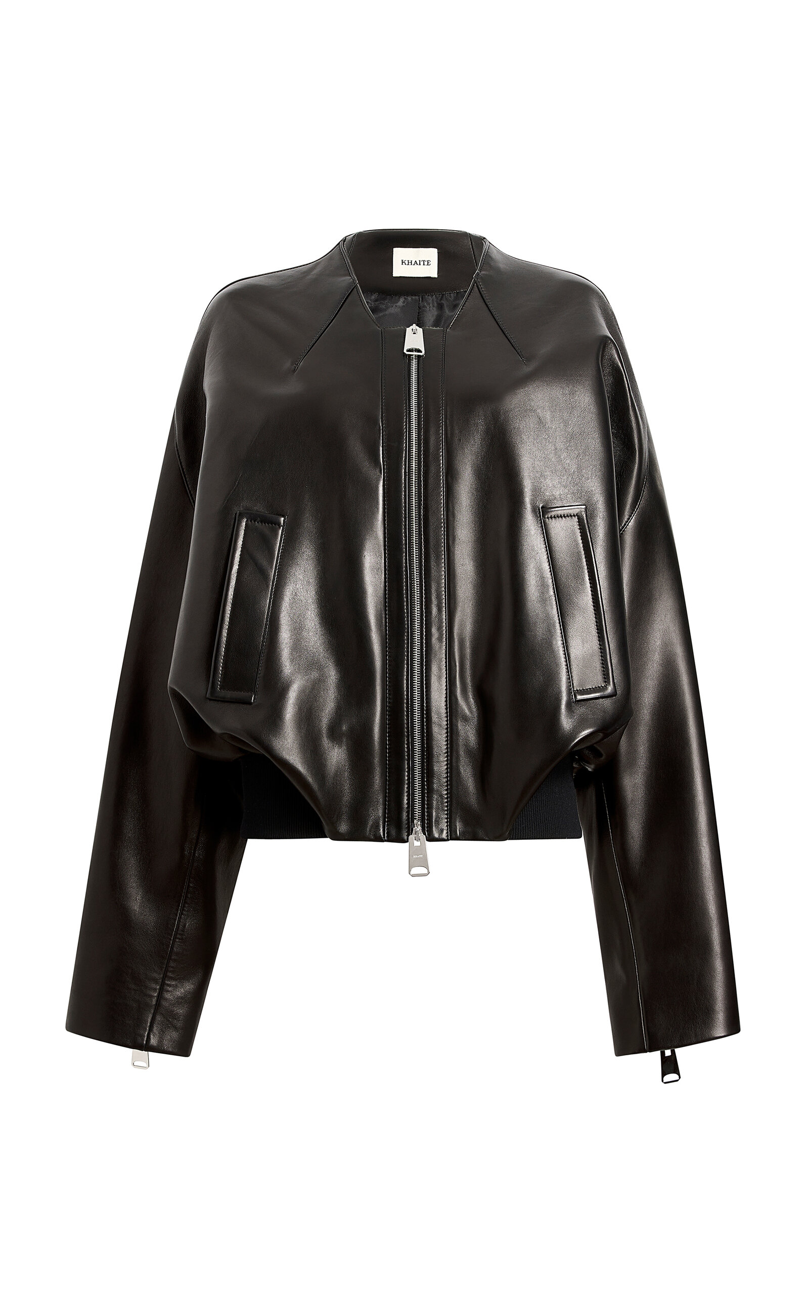 Khaite Hewit Leather Jacket - Black