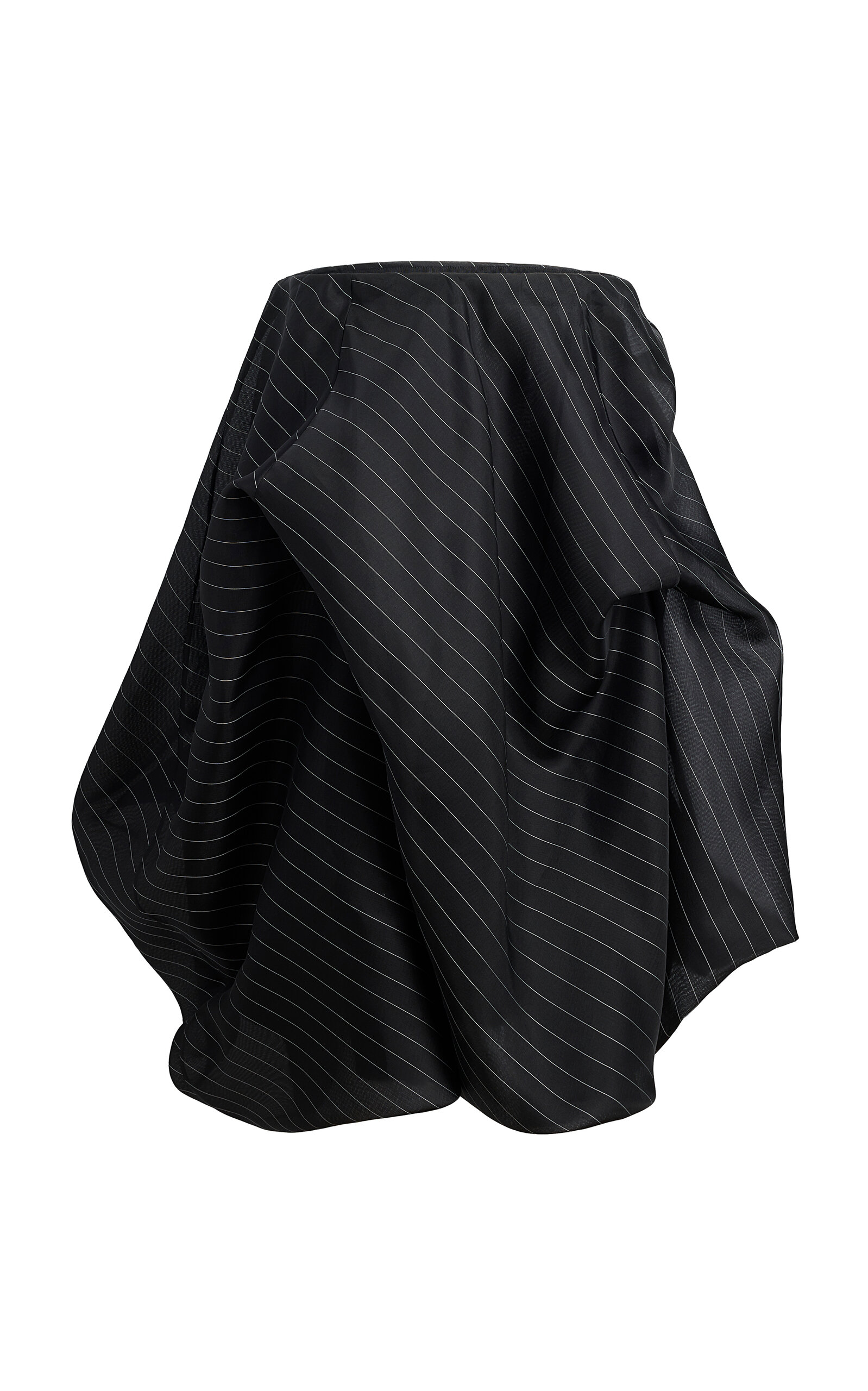 Khaite Lou Gathered Silk-Blend Midi Skirt