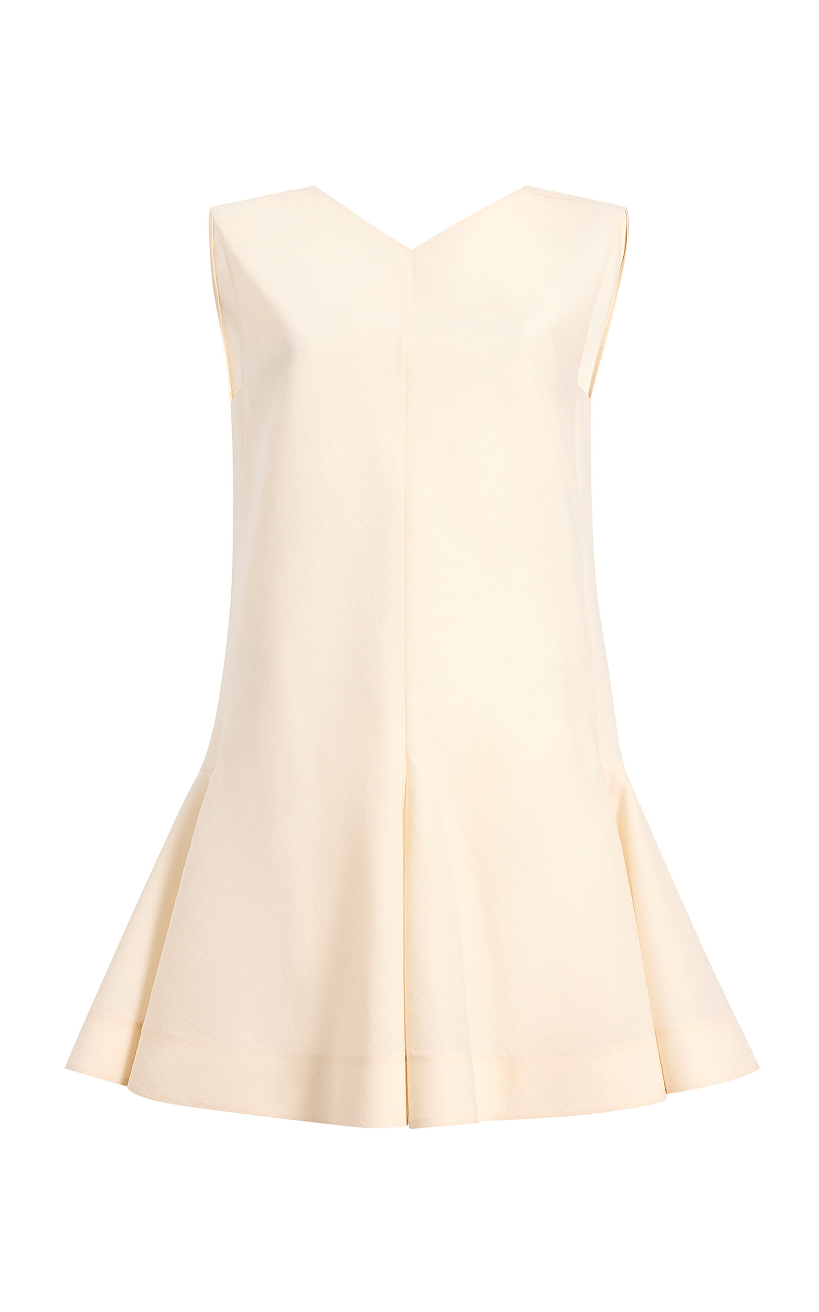 Khaite Womens Natural Mel Skater-hem Crepe Mini Dress In Neutral