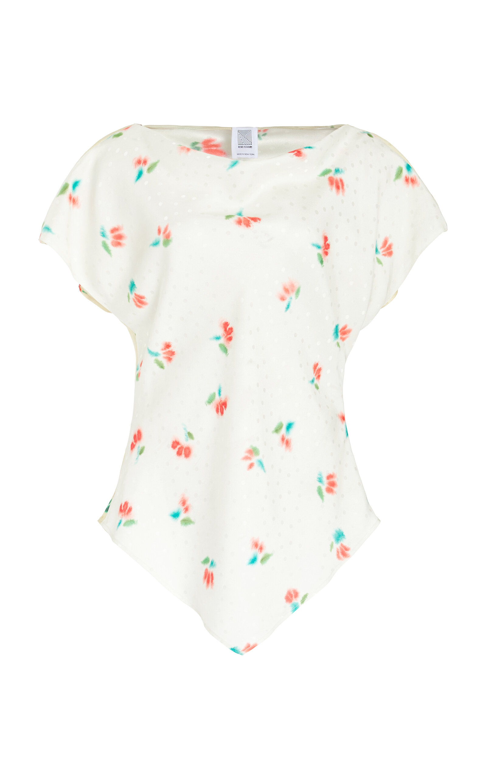 Shop Rosie Assoulin Draped V Tee In Floral