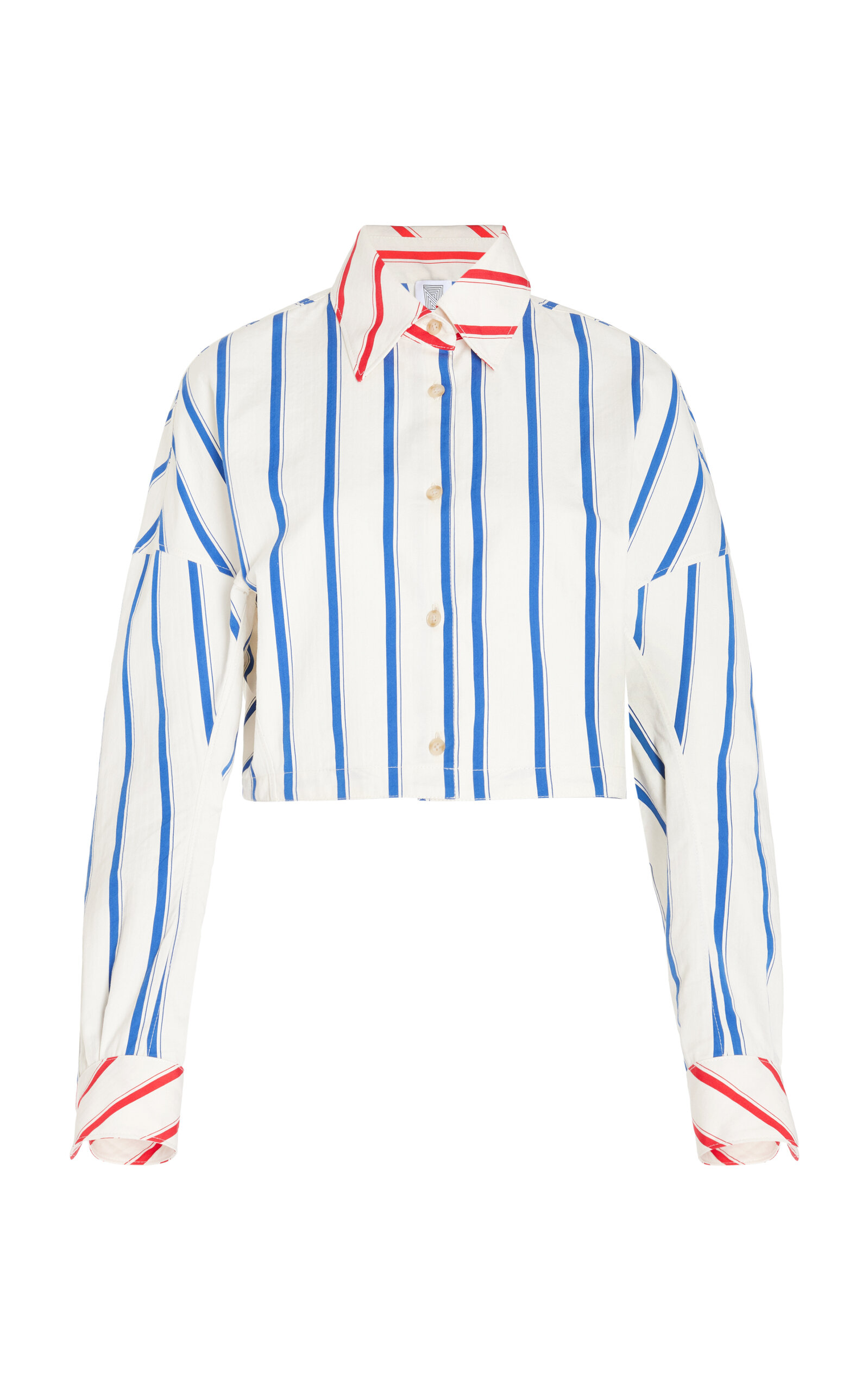 Rosie Assoulin Gussied Up Button Down In Stripe
