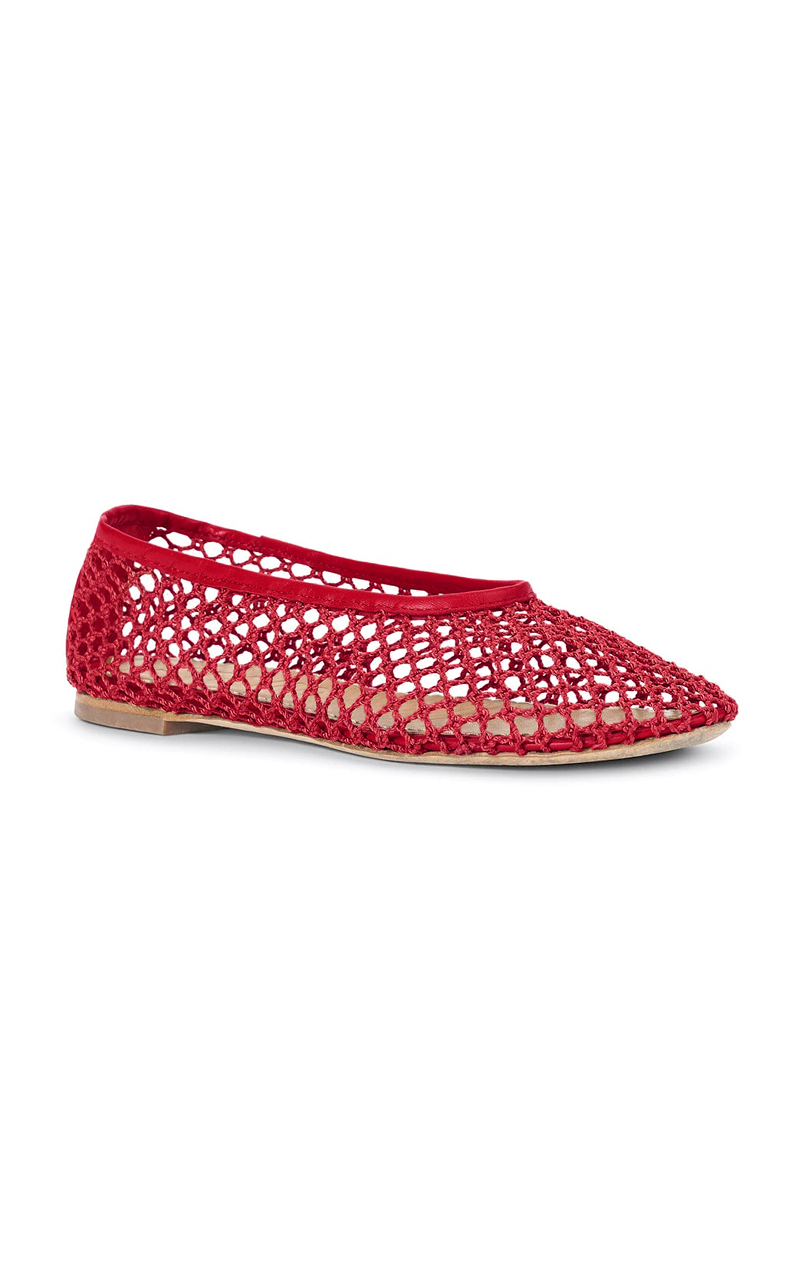 STAUD Alba Netted Ballet Flats