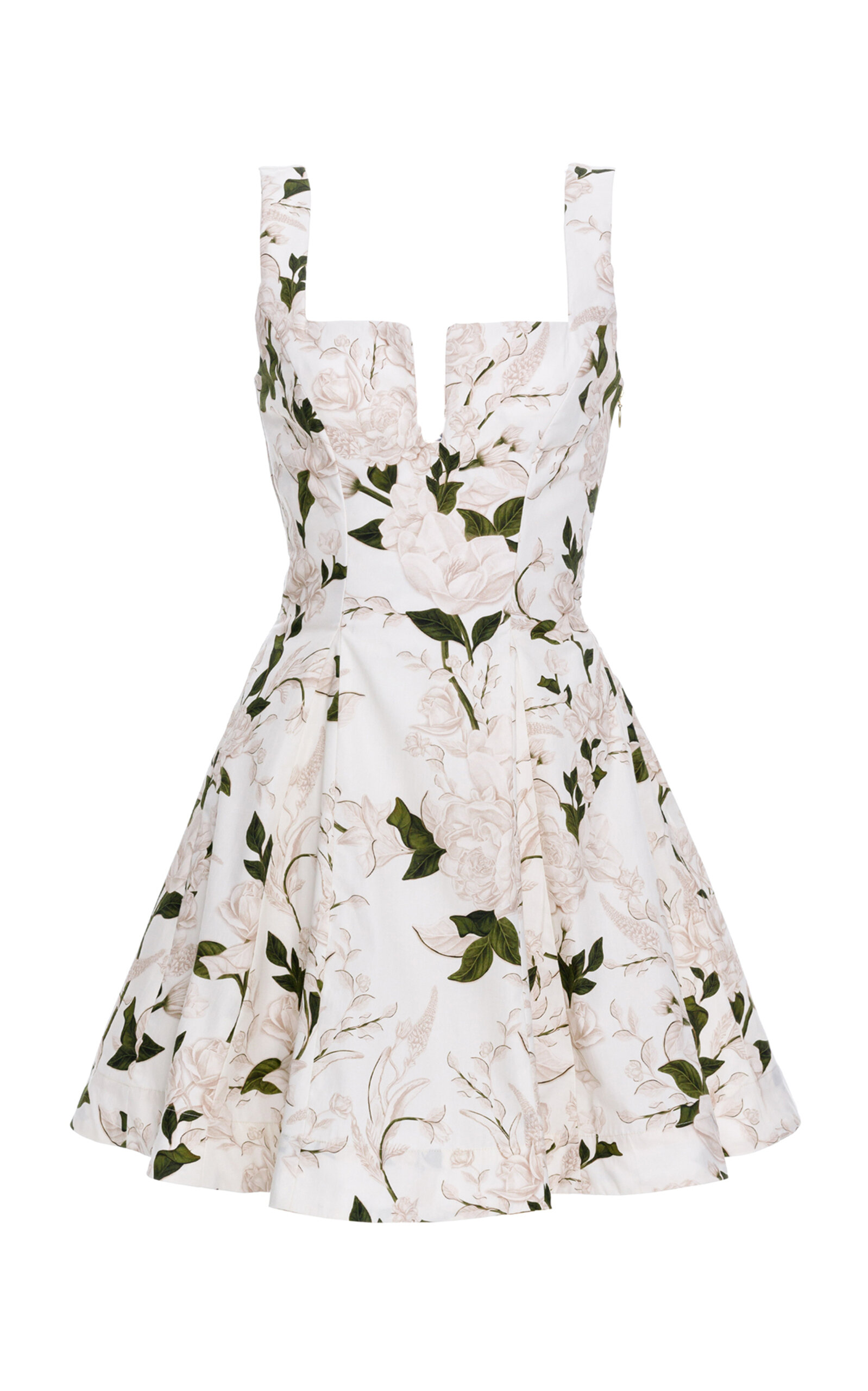 Agua By Agua Bendita Agua Gardenia Printed Cotton Mini Dress In White
