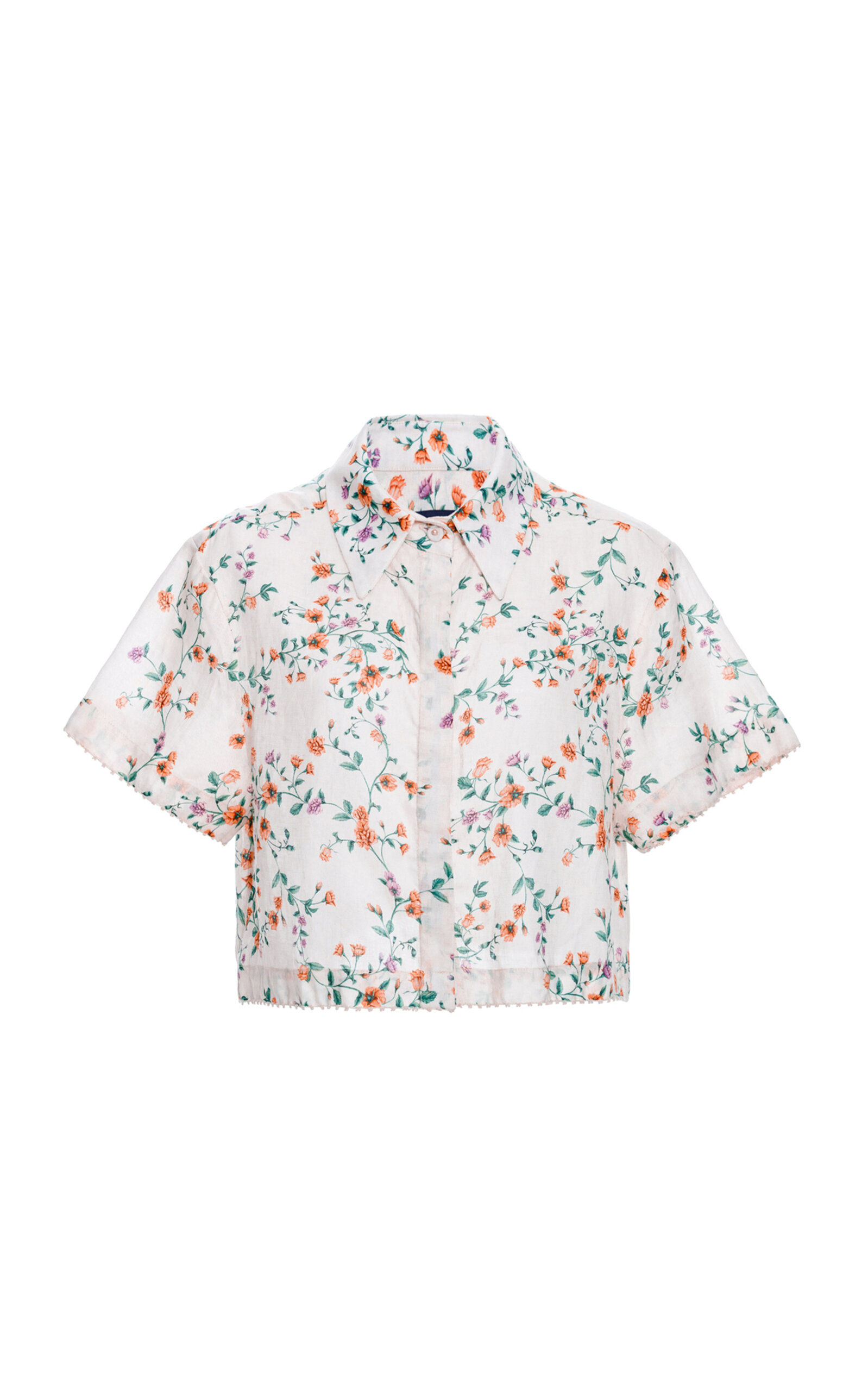Agua by Agua Bendita Virtuosa Printed Linen Shirt