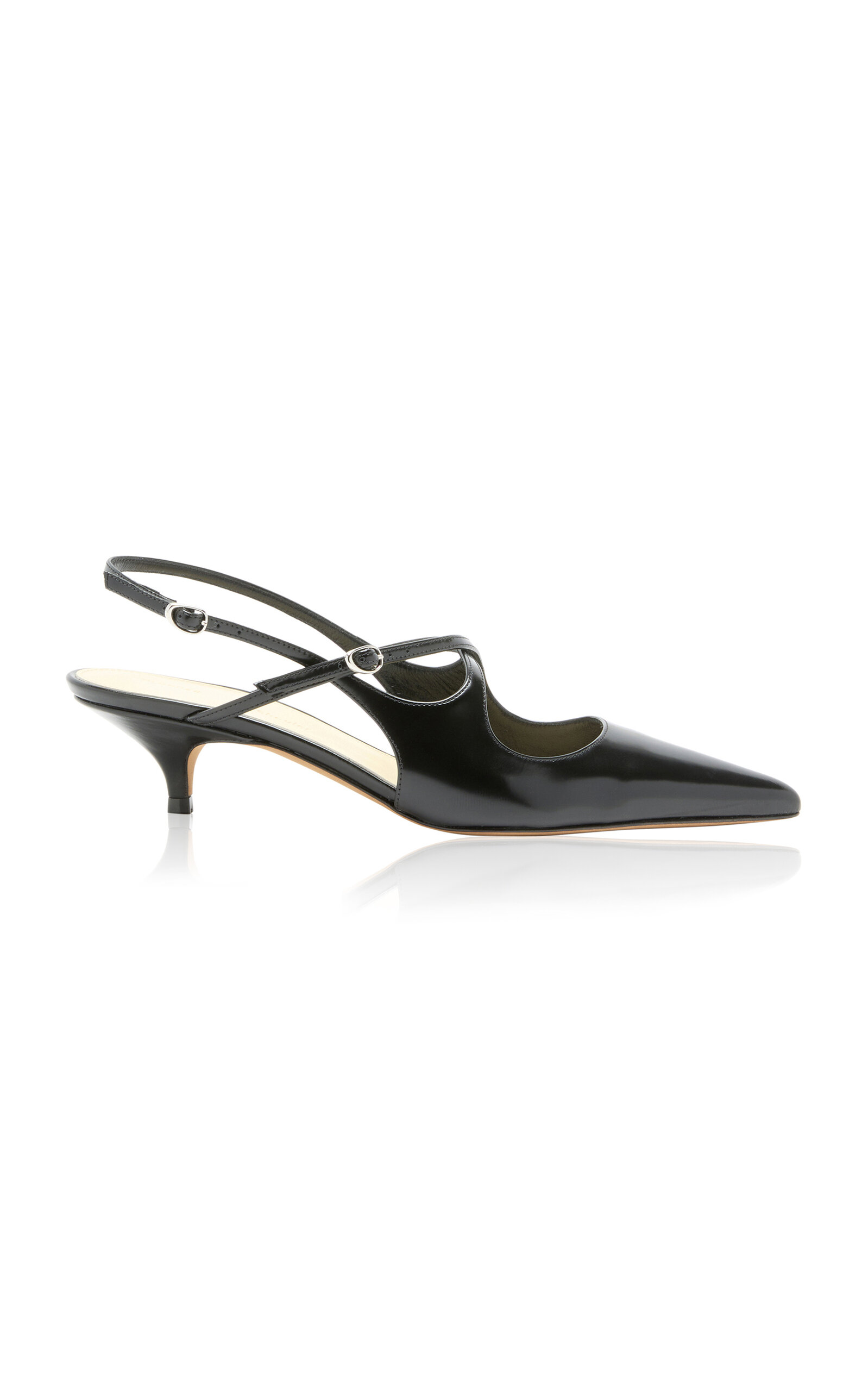 Proenza Schouler Slash Crossover Slingback Leather Pumps