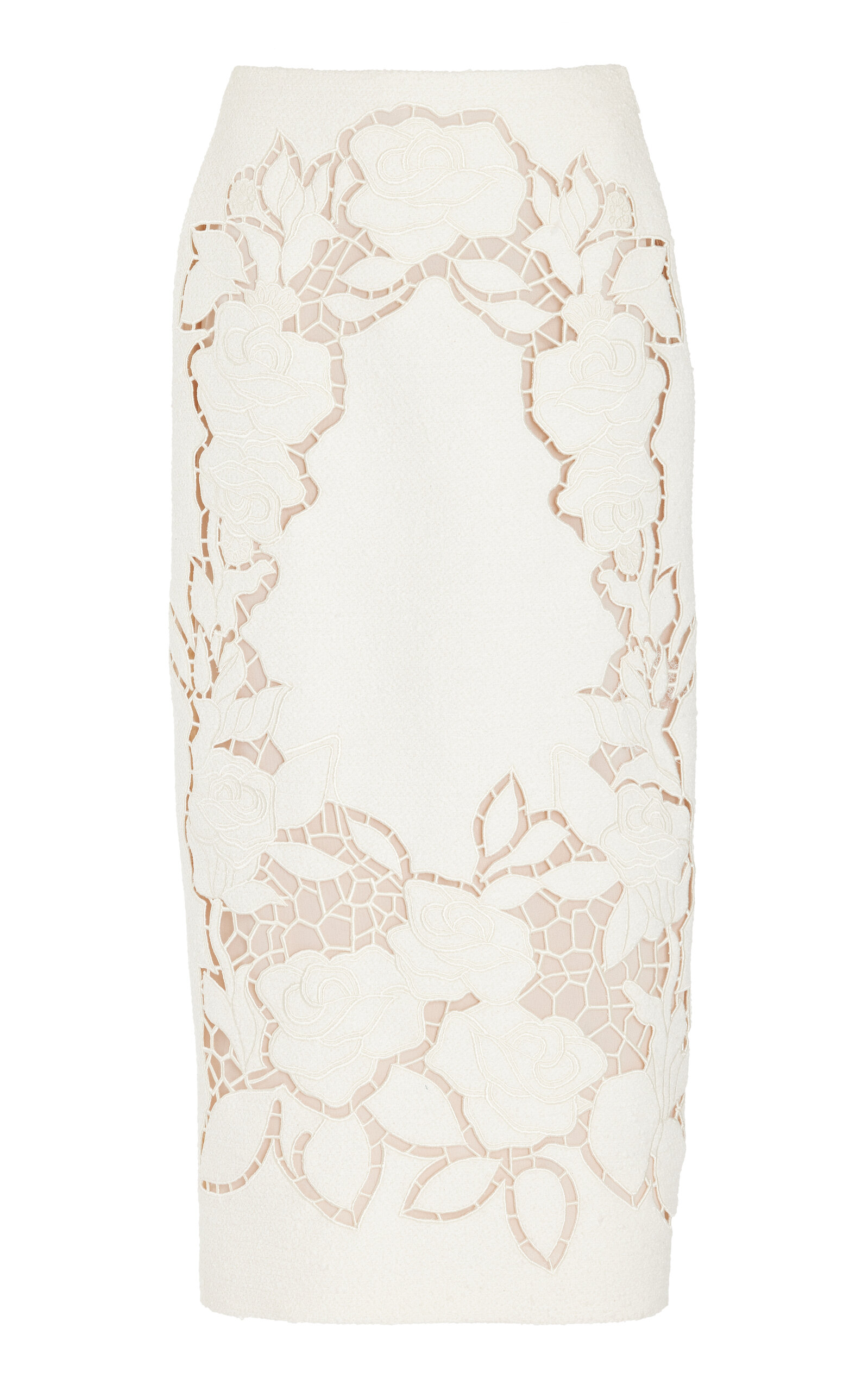 Floral Tweed Midi Skirt