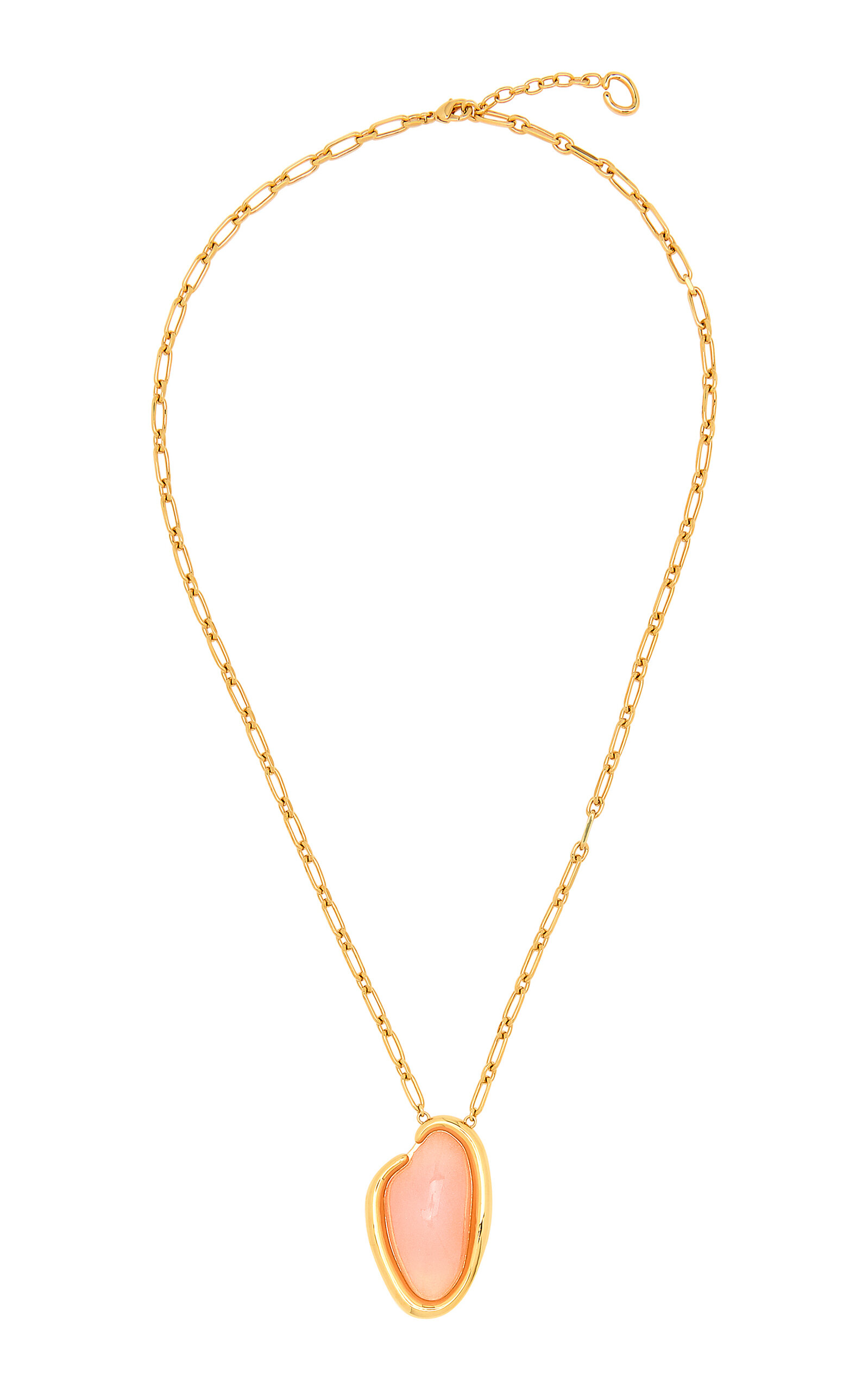 Oscar de la Renta Gold-Tone Enameled Pendant Necklace - Orange - OS - Moda Operandi - Women's Jewelry And Watches