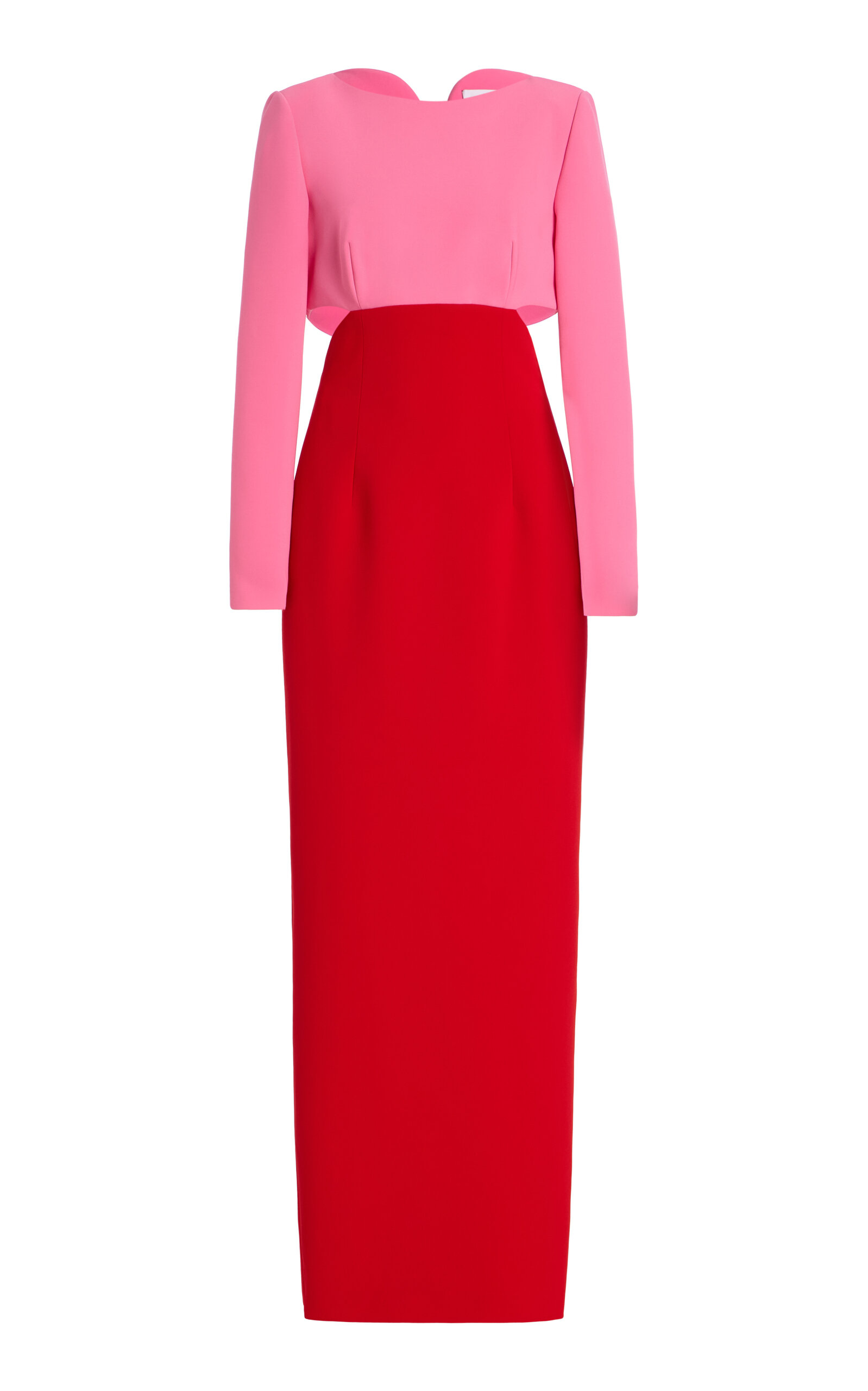 Carolina Herrera Cutout Crepe Gown - Red