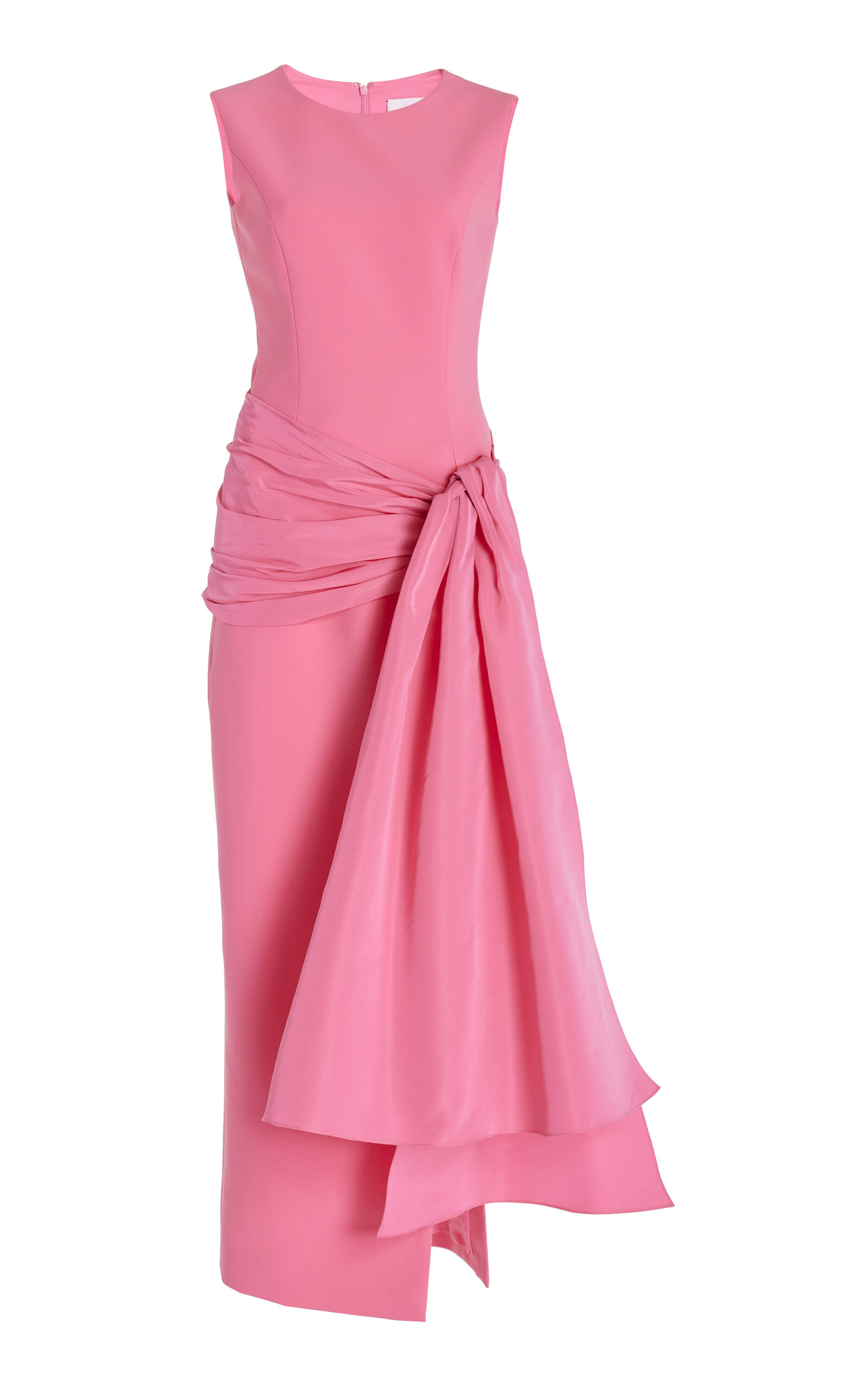 Carolina Herrera Embellished Crepe Midi Dress - Pink