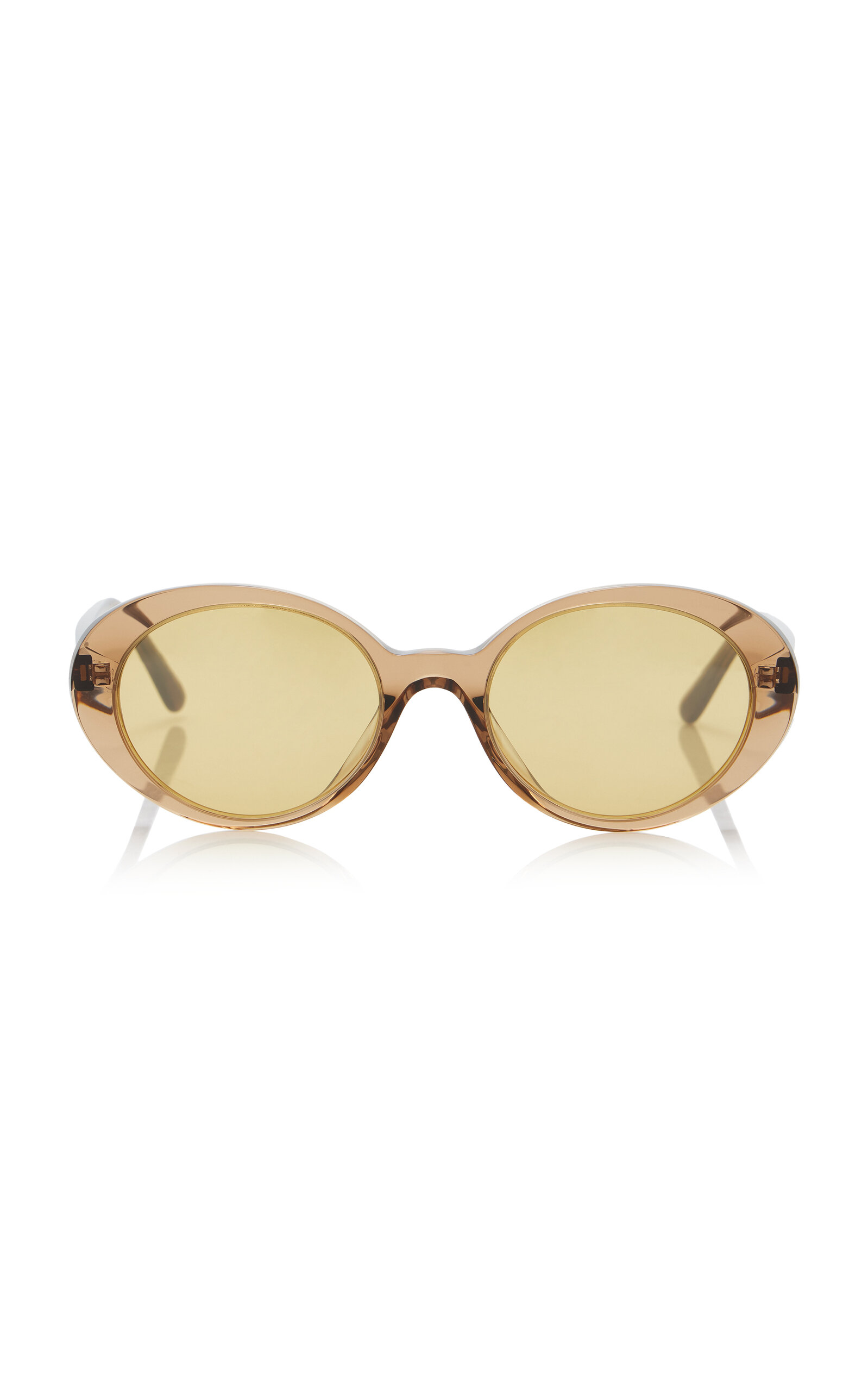Oliver Peoples Lumar Round-frame Acetate Sunglasses In Orange