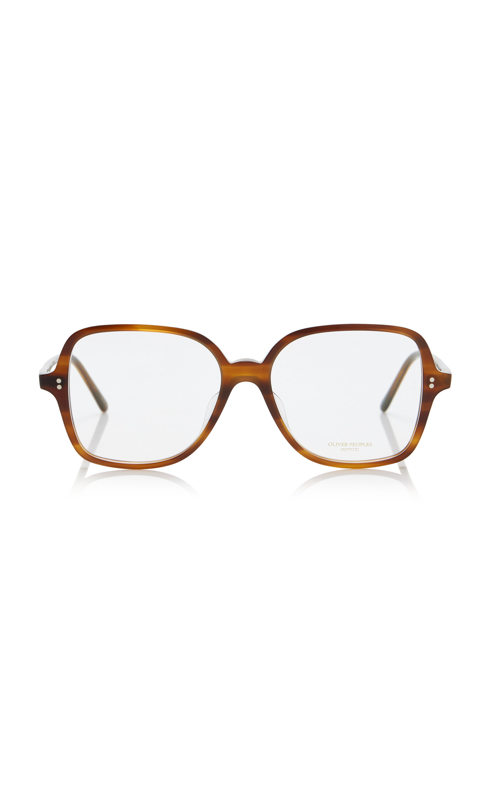Oliver Peoples Cordina Square-frame Acetate Glasses In Brown
