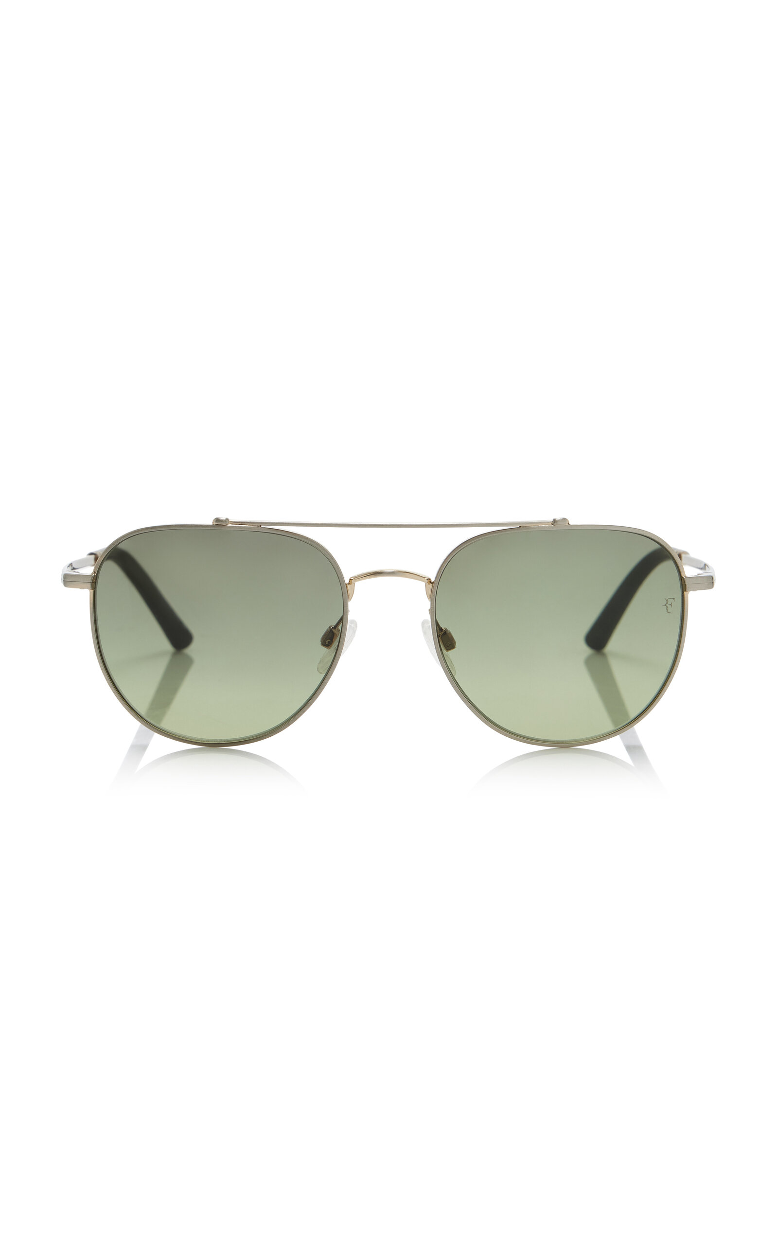 Oliver Peoples X Roger Federer R-10 Aviator-frame Metal Sunglasses In Grey