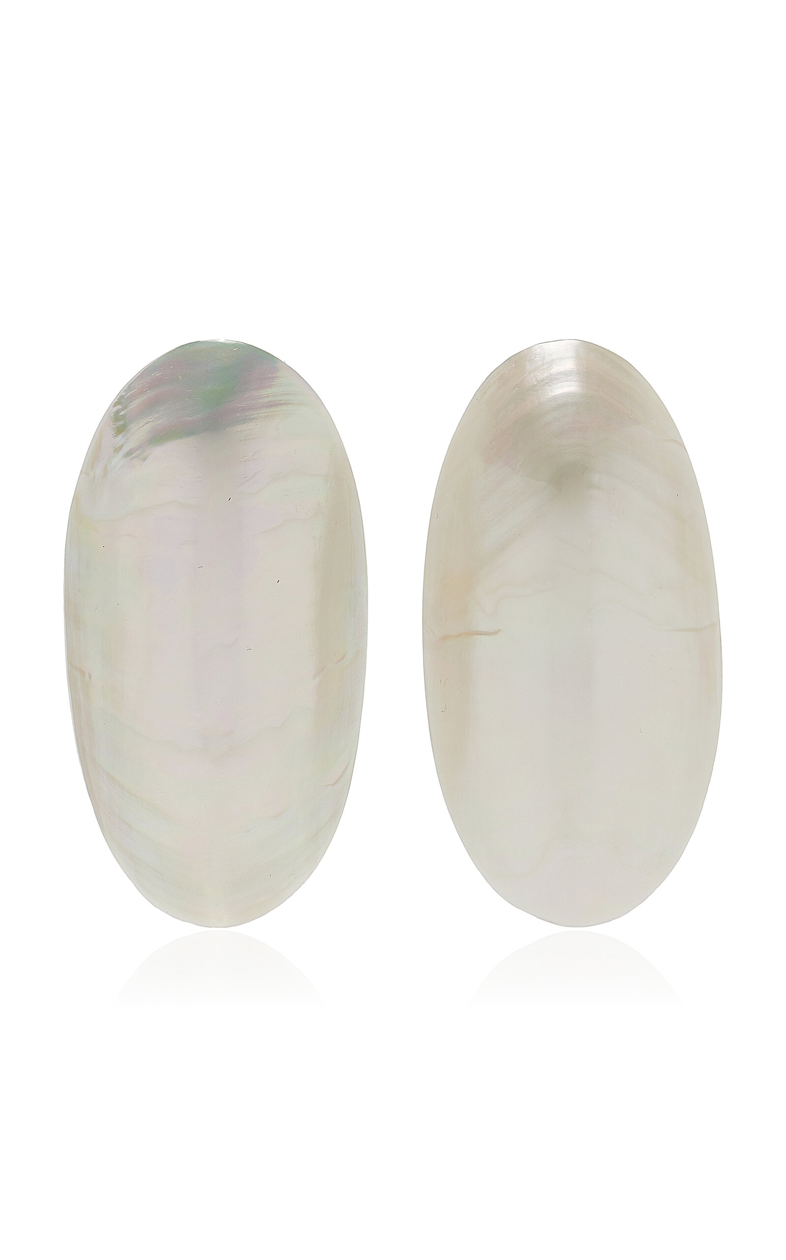 Julietta Ambra Shell Clip-On Earrings - White - OS - Moda Operandi