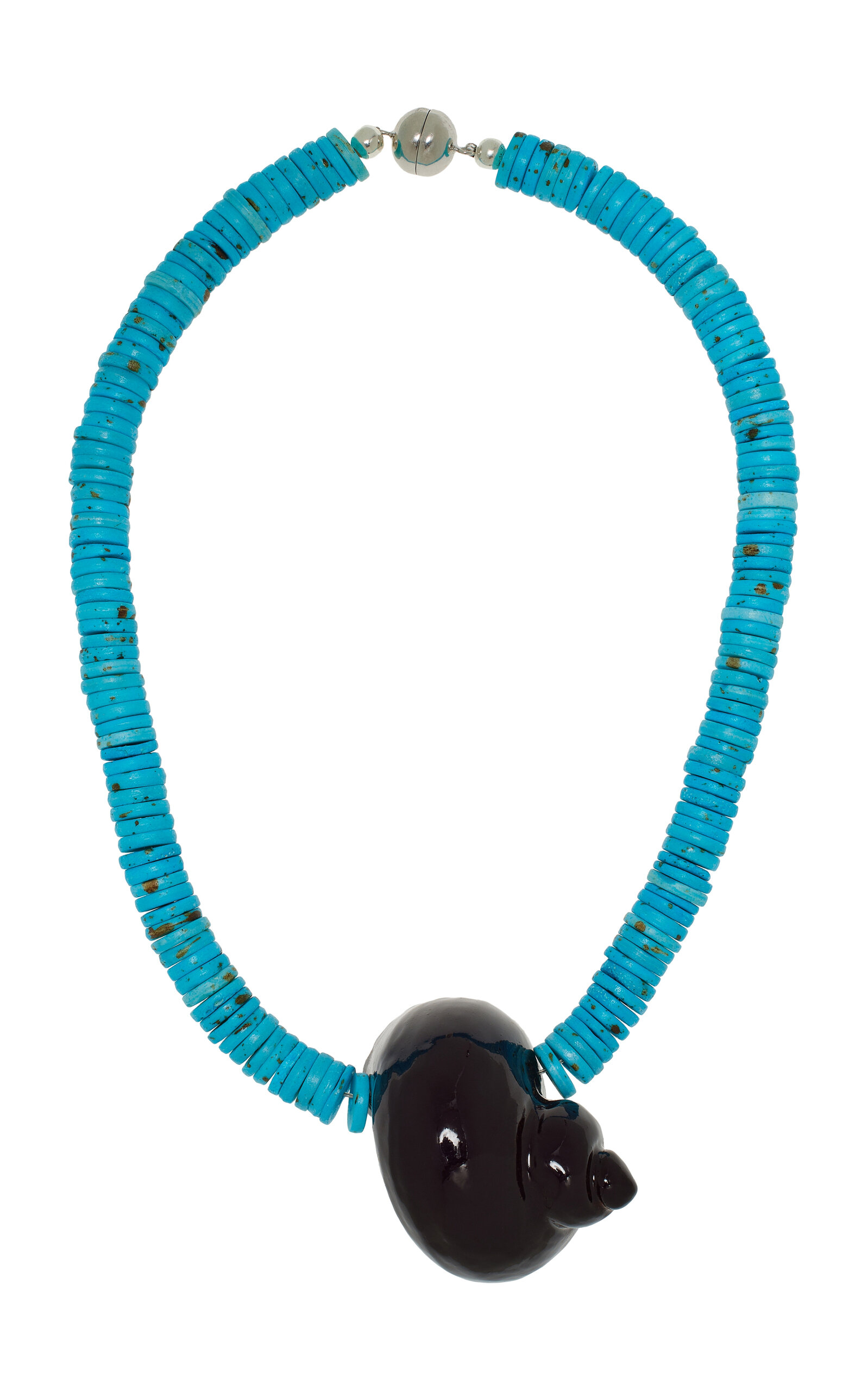 Julietta Exclusive Mykonos Beaded Pendant Necklace - Blue - OS - Moda Operandi