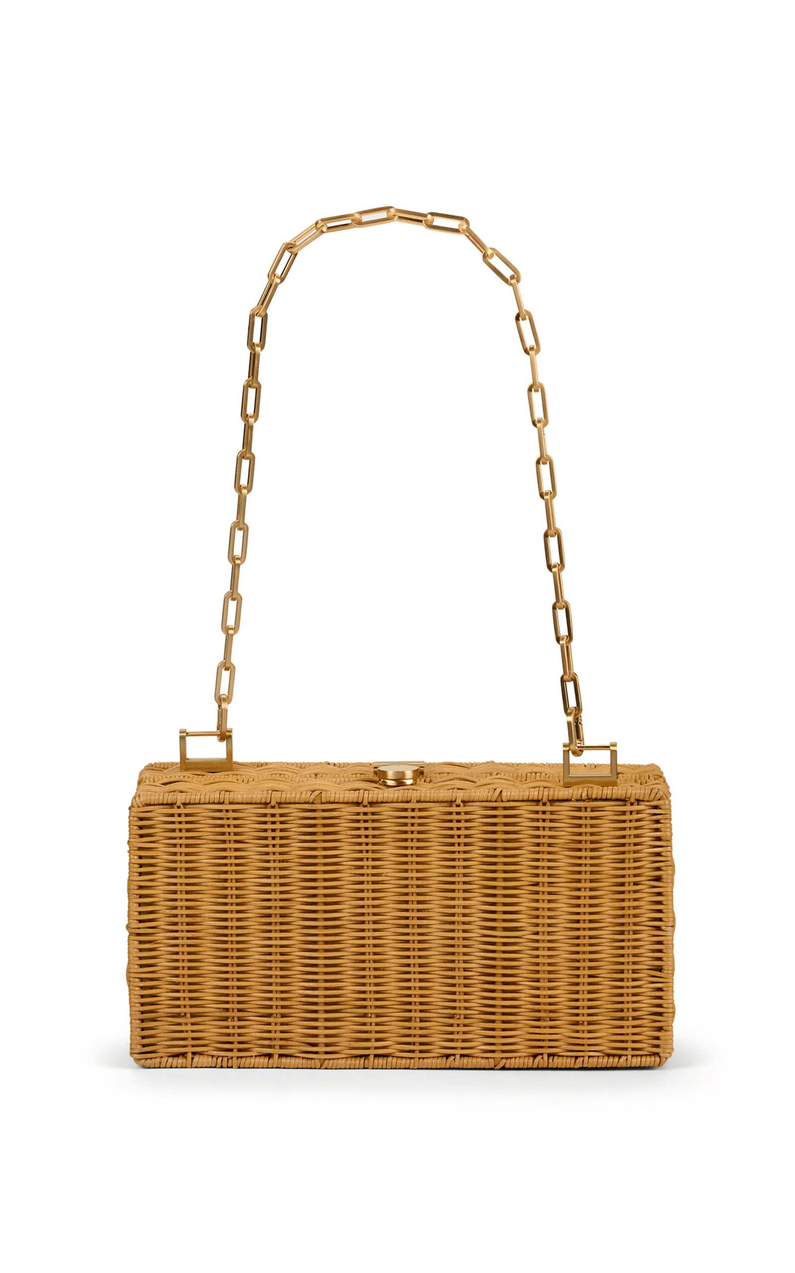 Cult Gaia The Backgammon Wicker Clutch - Neutral - OS