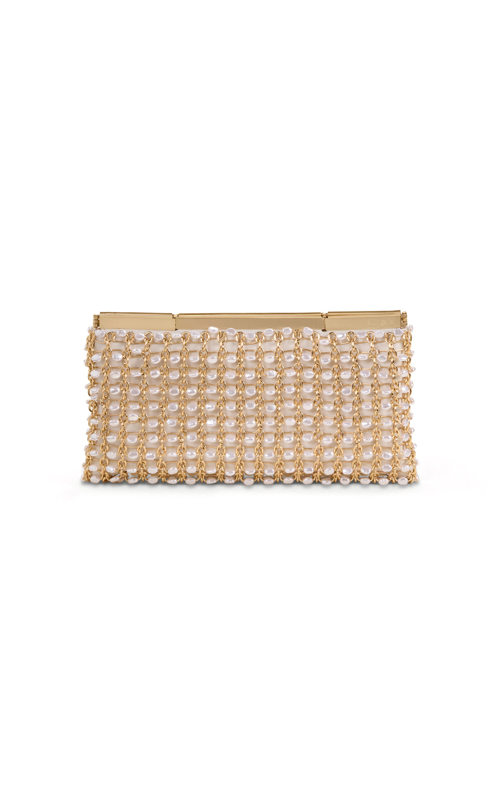 Cult Gaia Felice Pearl Chain Clutch - White - OS