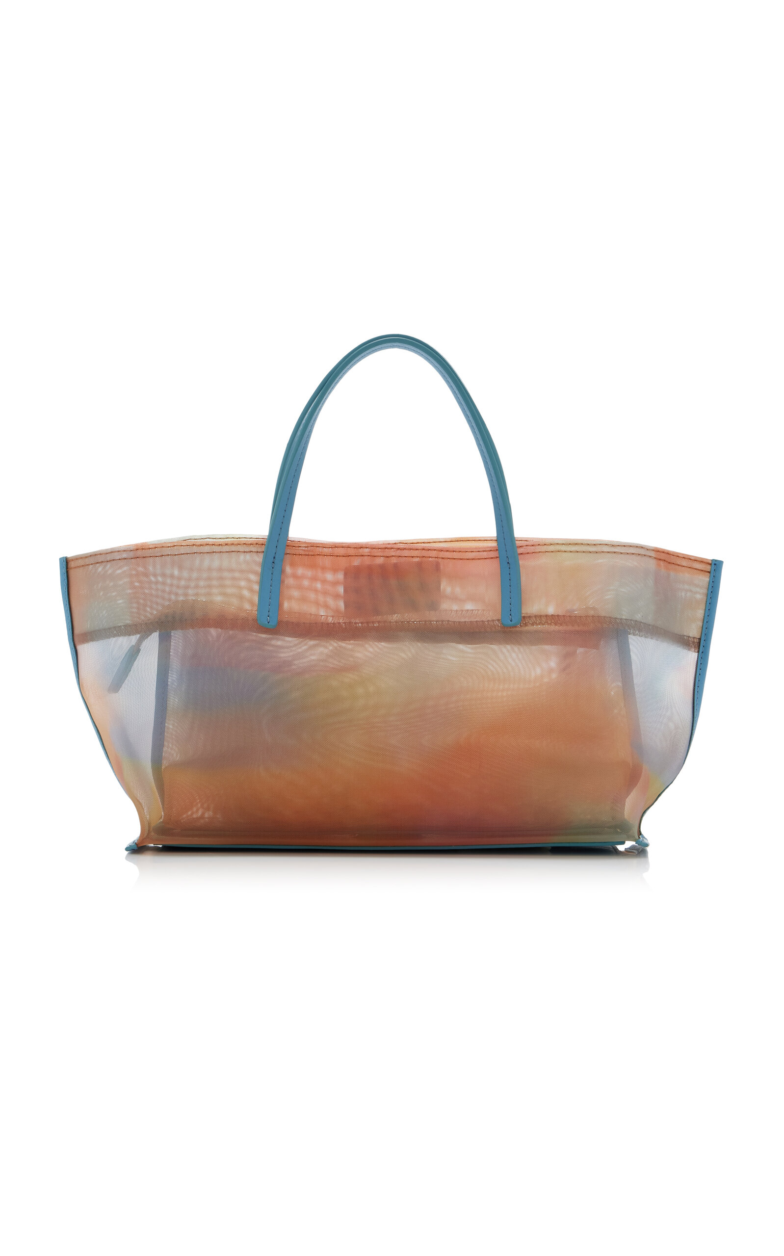 STAUD Christos Mini Printed-Mesh Tote Bag