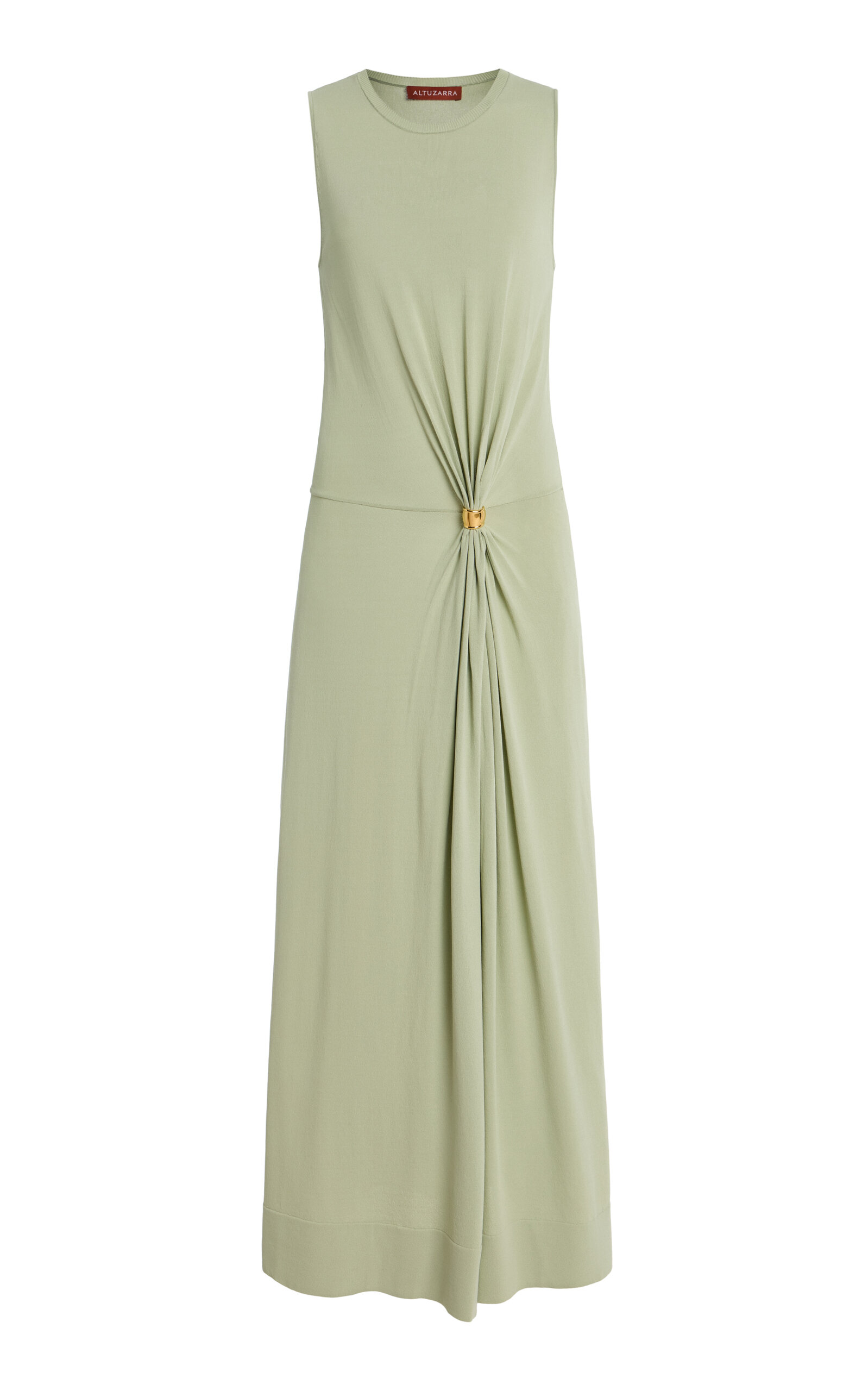 Altuzarra Saralien Gathered Jersey Maxi Dress - Green - XS