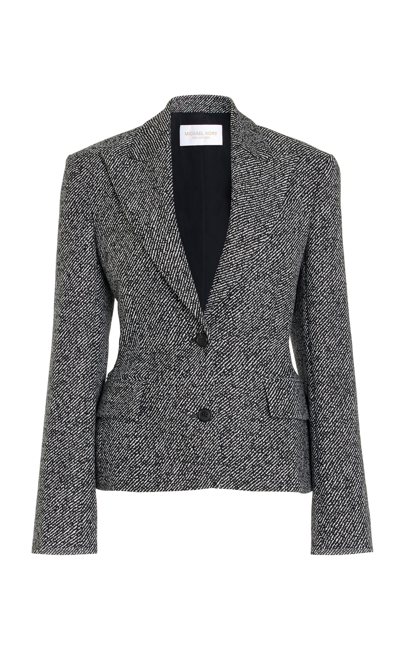 Michael Kors Collection Twill Wool Jacquard Blazer
