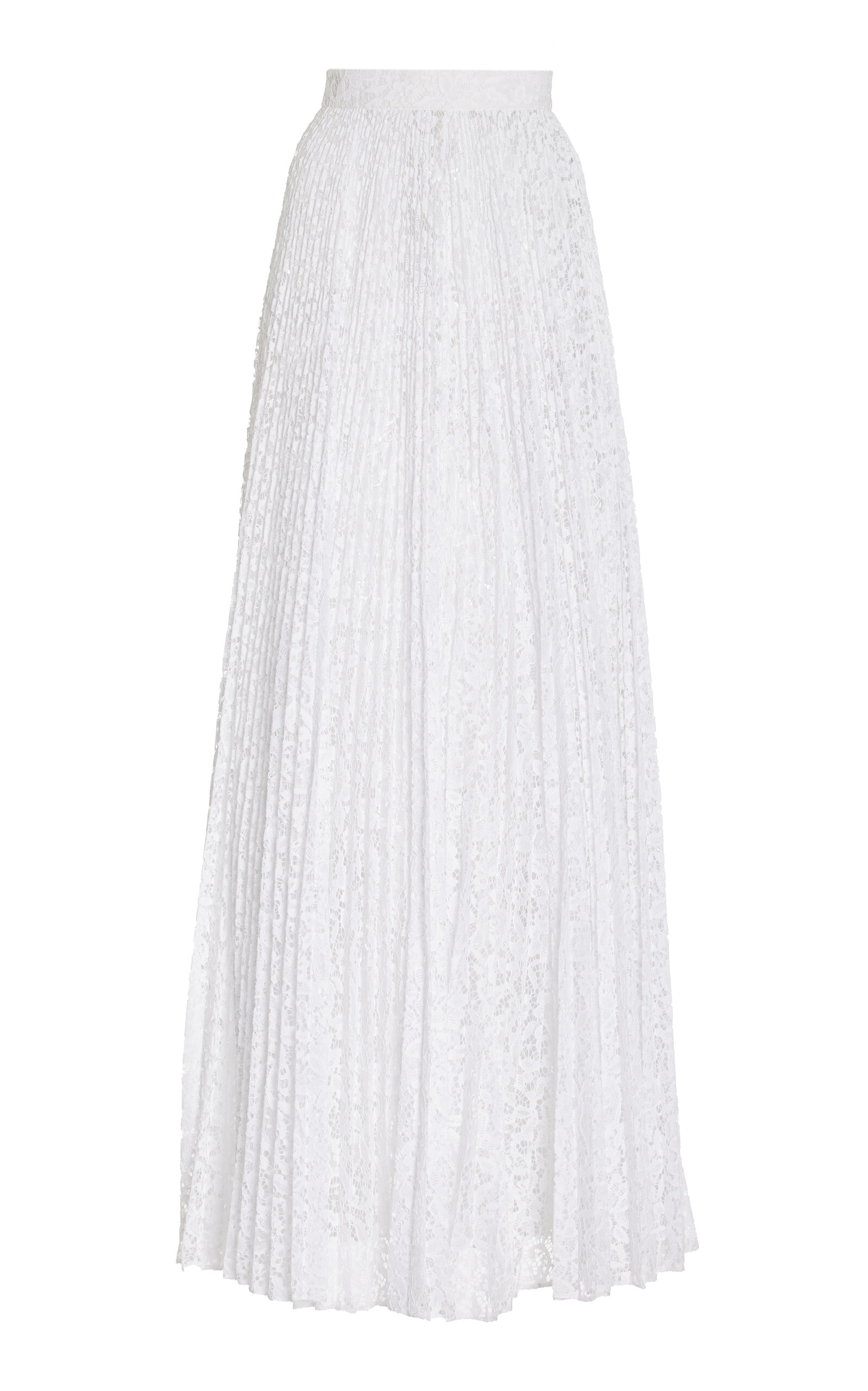 Lace Pleated Maxi Skirt
