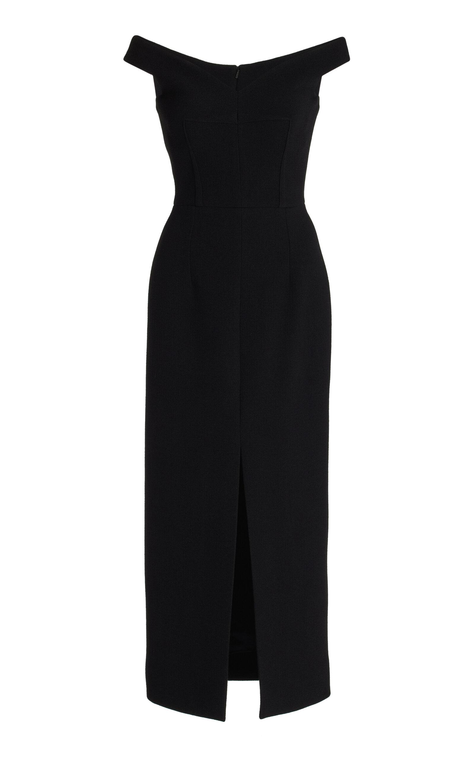 Michael Kors Collection Stretch Bouclé Crepe Off-The-Shoulder Midi Dress