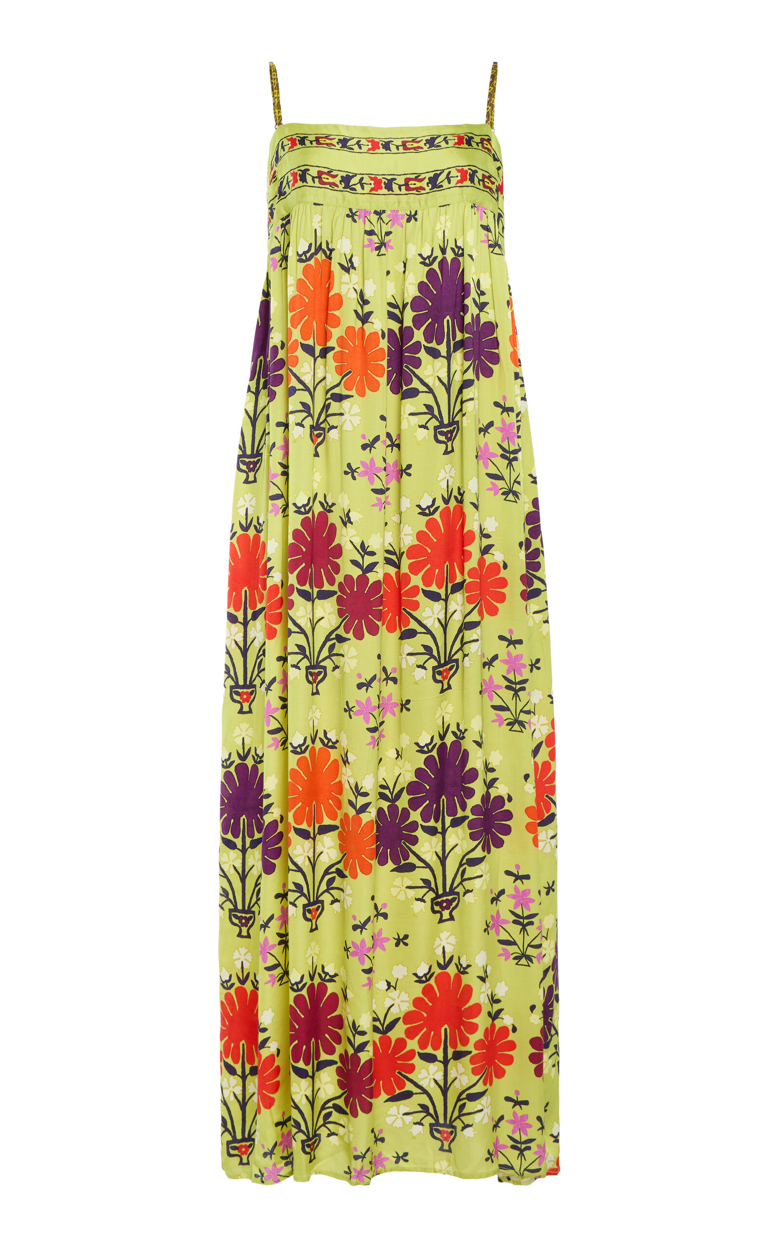 BOTEH Eden Printed Twill Maxi Dress - Green
