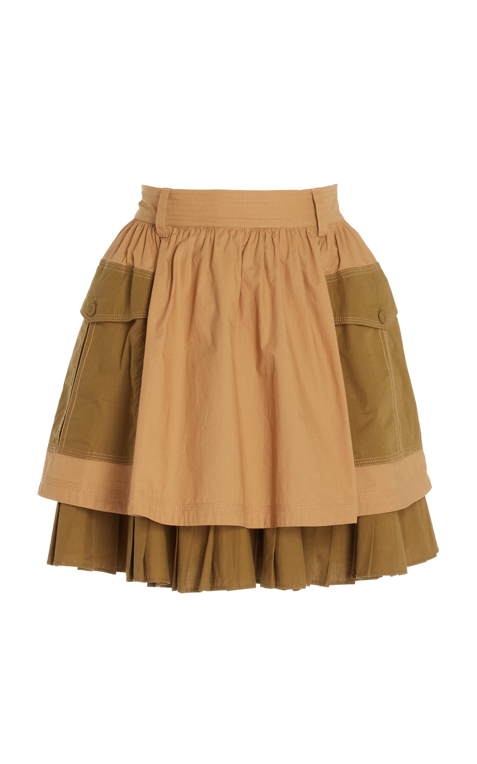 Ulla Johnson Jaqueline Pleated Cotton Mini Skirt